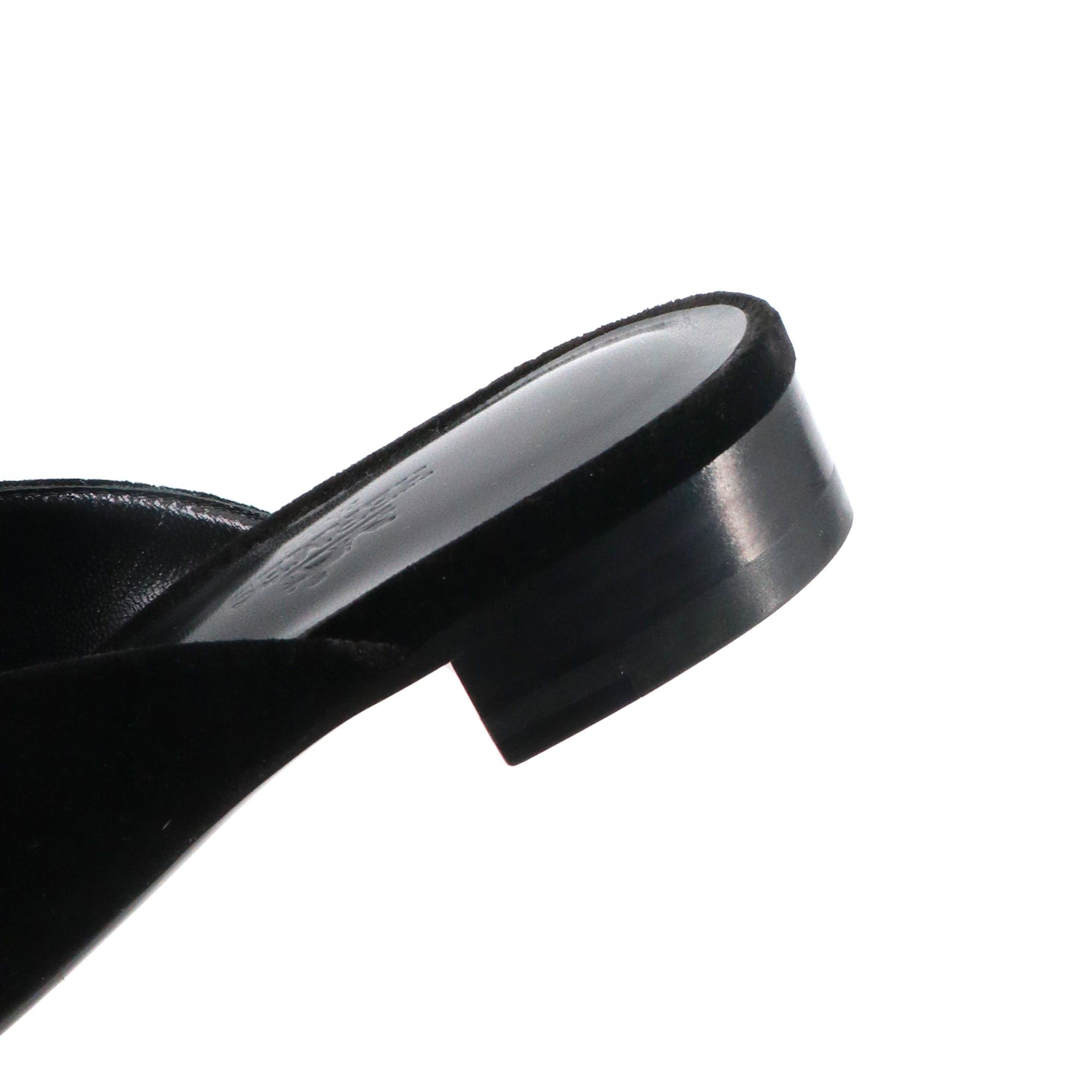Hermes HERMÈS - Trocadéro Hermès mules in black velvet (T36) Size US 5 / IT 35 - 6 Thumbnail