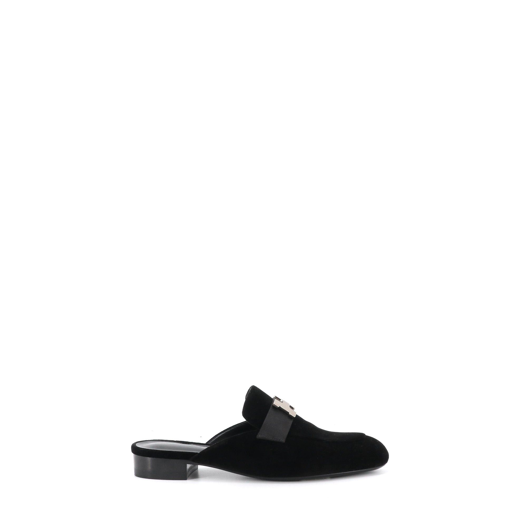 Hermes HERMÈS - Trocadéro Hermès mules in black velvet (T36) Size US 5 / IT 35 - 2 Thumbnail