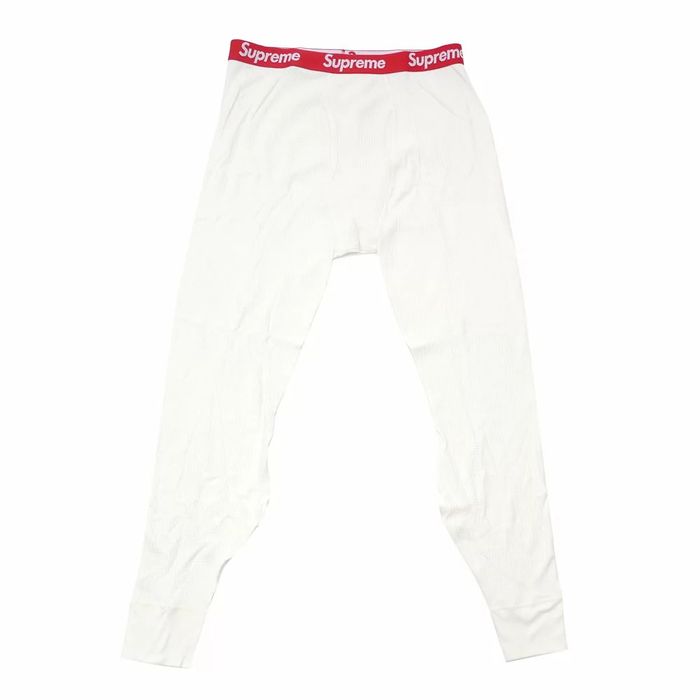 Supreme Supreme Hanes Thermal Pants (1 Pack) Natural White Red