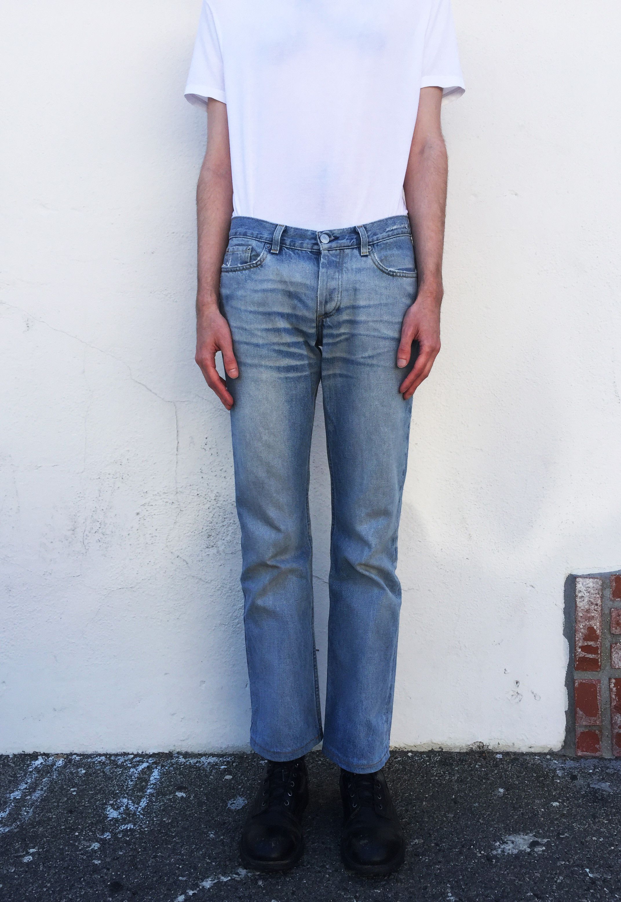 Helmut Lang OG vintage clean broken denim | Grailed
