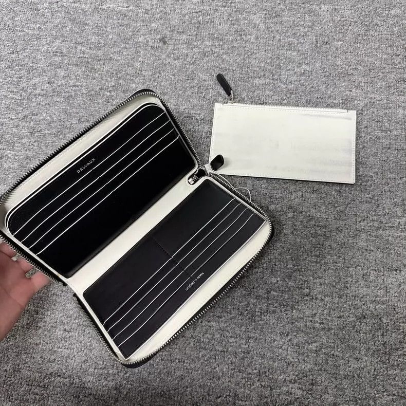 Delvaux Black Leather Wallet with Hat Design Wallets