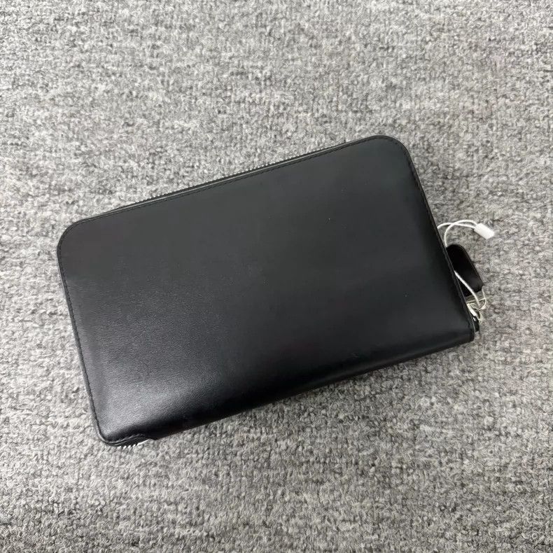 Delvaux Black Leather Wallet with Hat Design Wallets