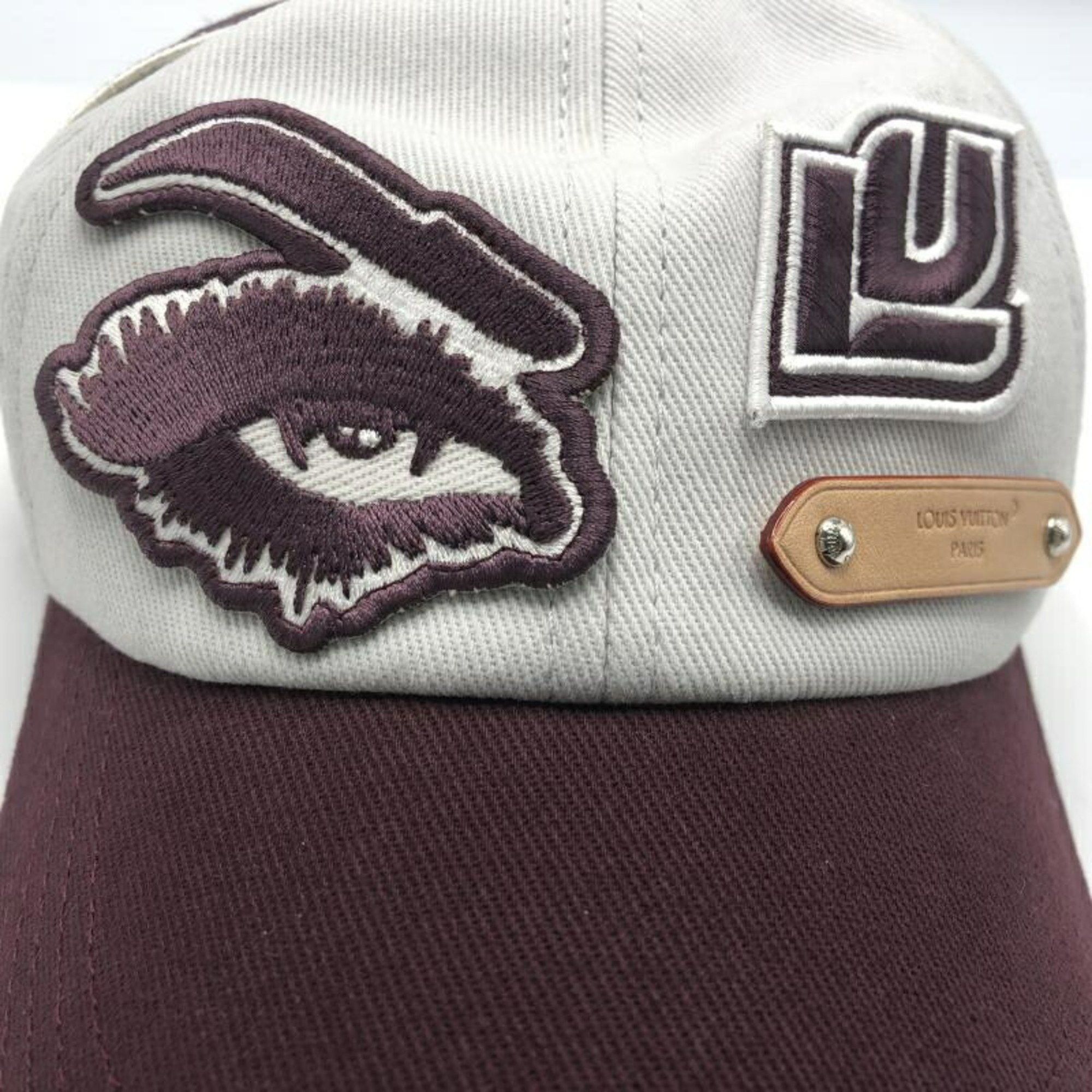Louis Vuitton LOUIS VUITTON Cap League M7176L White Bordeaux Louis Vuitton Size ONE SIZE - 7 Thumbnail