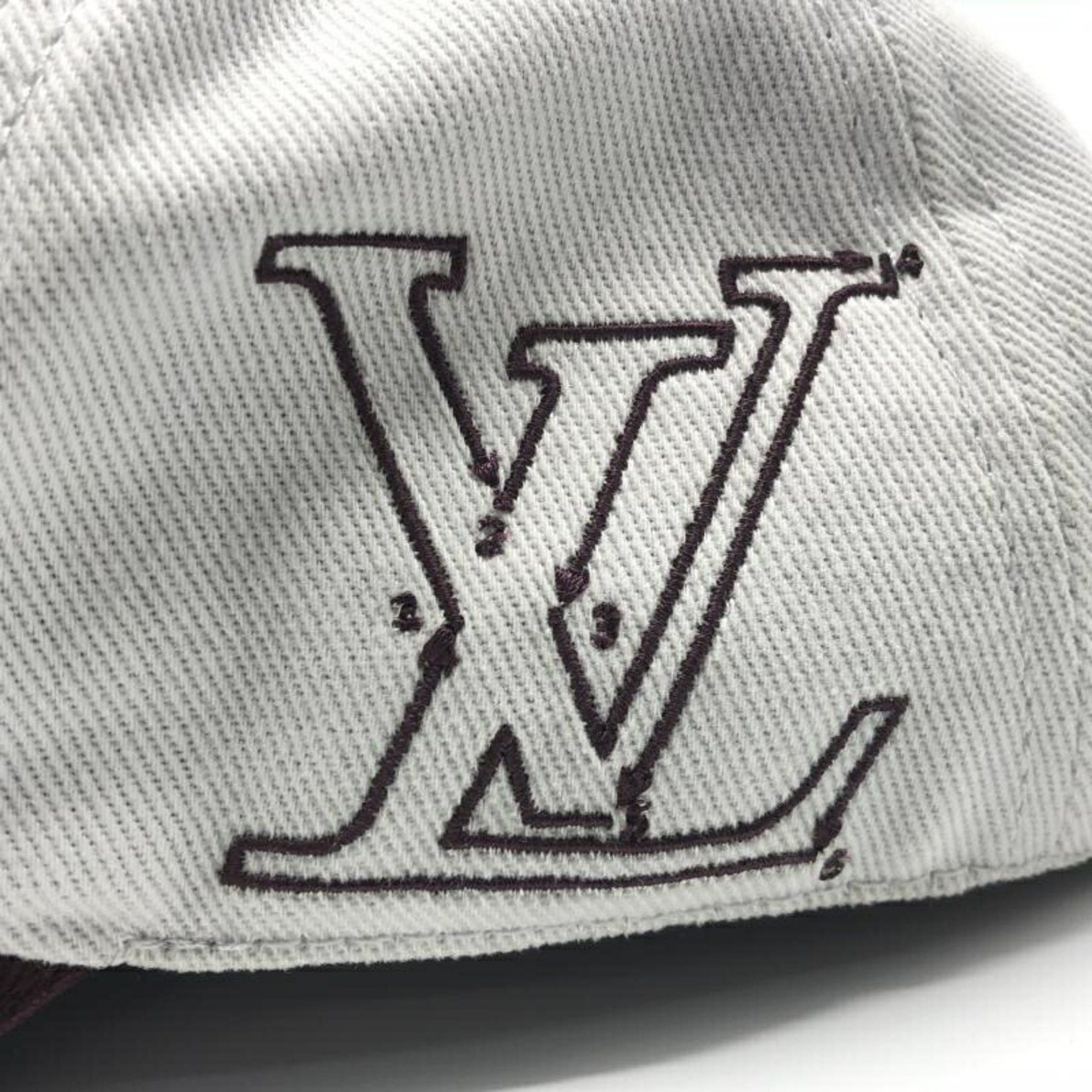 Louis Vuitton LOUIS VUITTON Cap League M7176L White Bordeaux Louis Vuitton Size ONE SIZE - 8 Thumbnail