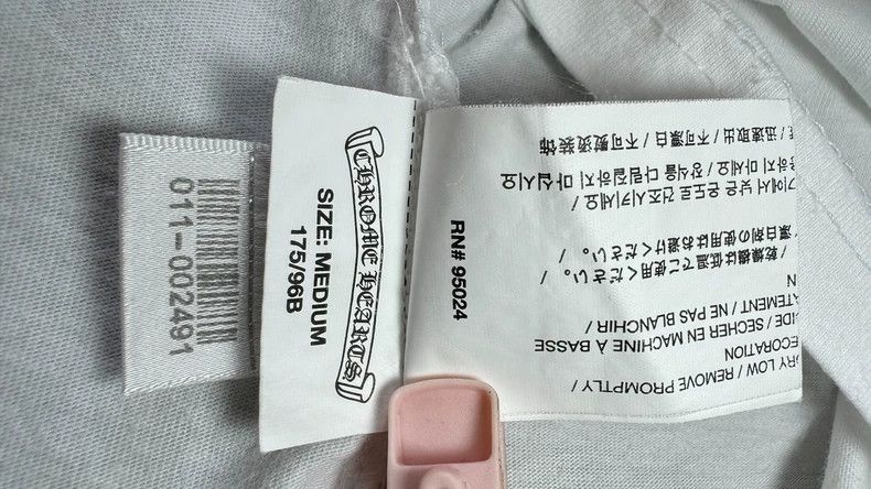Chrome Hearts Chrome Hearts White V-Neck Short Sleeve Tee Size US M / EU 48-50 / 2 - 7 Thumbnail