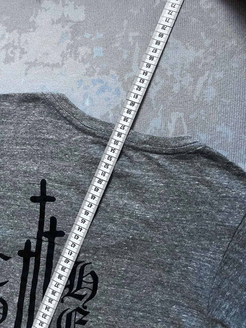 Chrome Hearts Gray V-Neck Short Sleeve T-Shirt