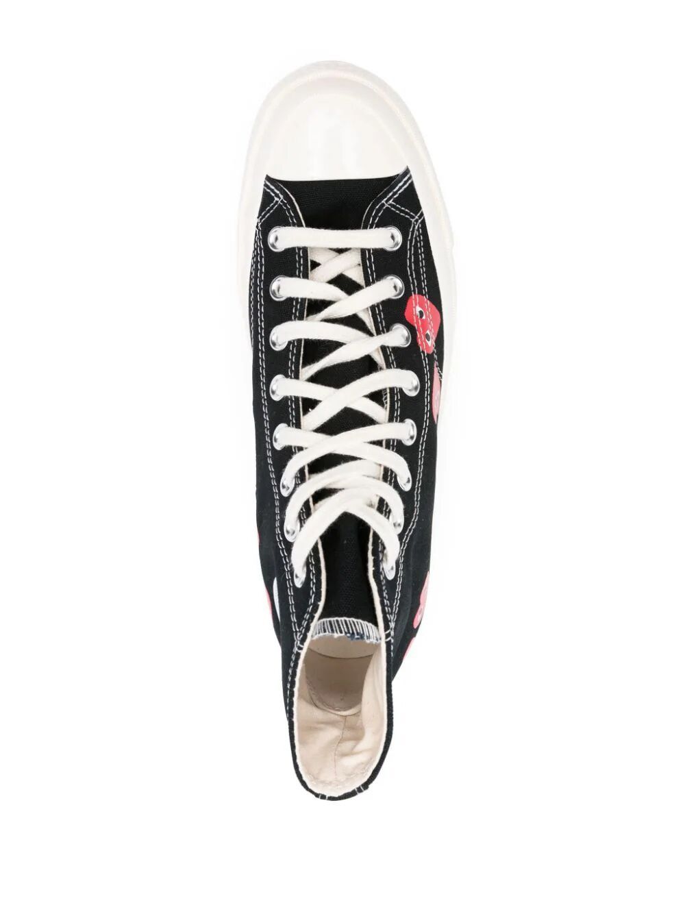Comme des Garcons PLAY CONVERSE MULTI HEART HIGH TOP SNEAKERS Size US 4 / IT 34 - 4 Thumbnail
