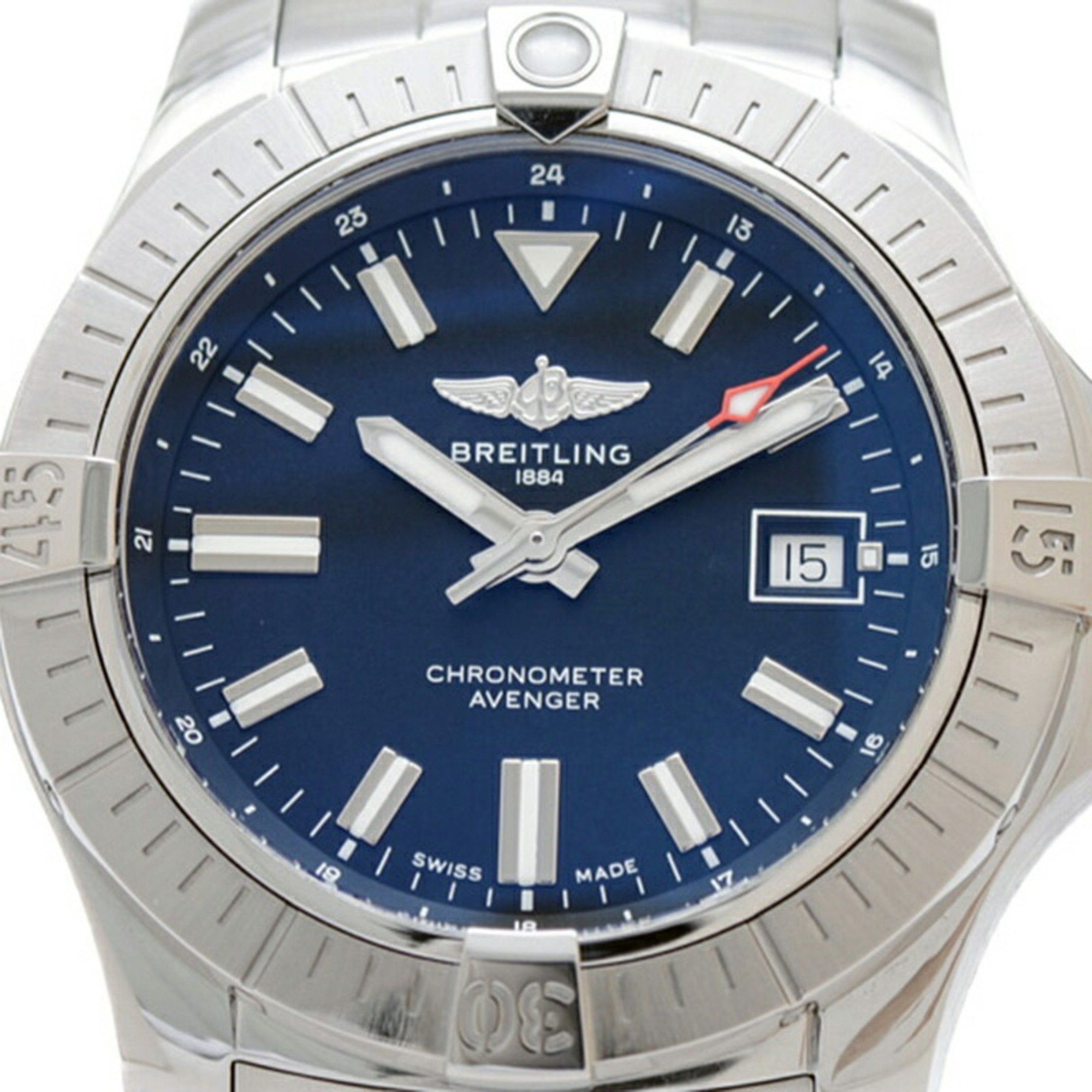 Breitling Breitling Avenger Automatic 43 Watch Date Black Dial SS A17318 Men's Size ONE SIZE - 2 Thumbnail
