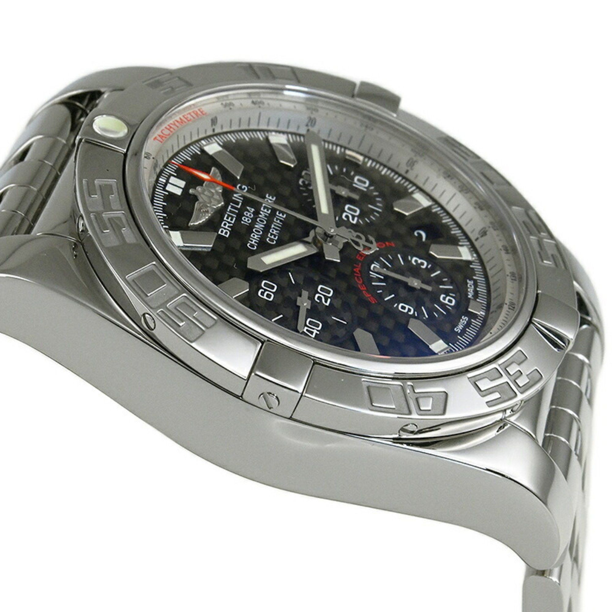 Breitling BREITLING Chronomat 44 Watch Carbon Dial Japan Limited AB011012 BE69 (AB0110) v1745 Size ONE SIZE - 4 Thumbnail