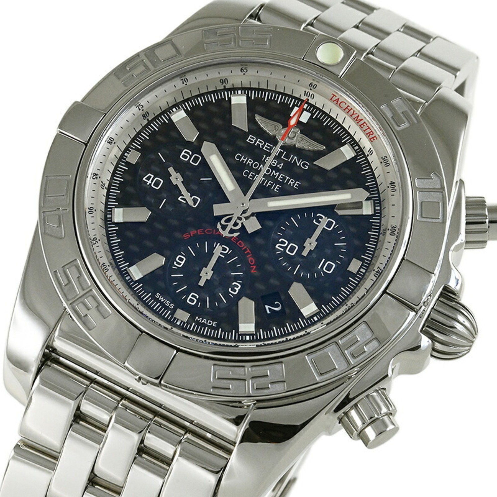 Breitling BREITLING Chronomat 44 Watch Carbon Dial Japan Limited AB011012 BE69 (AB0110) v1745 Size ONE SIZE - 2 Thumbnail