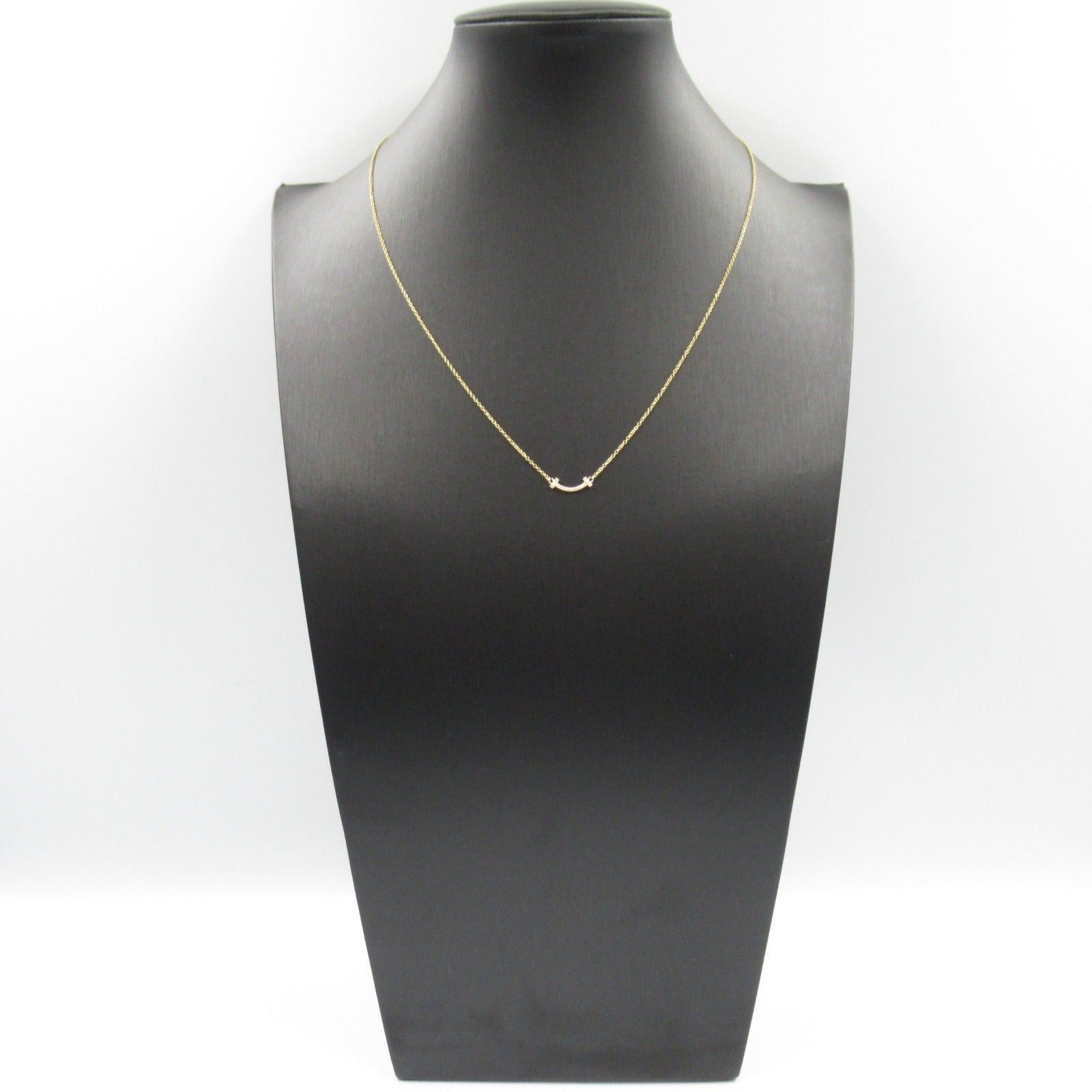Tiffany & Co. Tiffany Co T Smile Mini Necklace Diamond K18 (Yellow Gold) Clear Size ONE SIZE - 8 Thumbnail