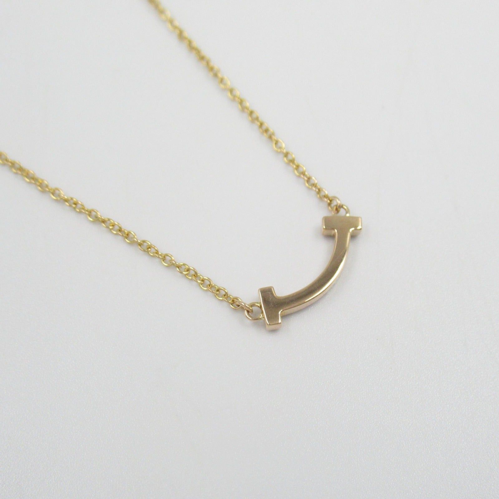 Tiffany & Co. Tiffany Co T Smile Mini Necklace Diamond K18 (Yellow Gold) Clear Size ONE SIZE - 7 Thumbnail