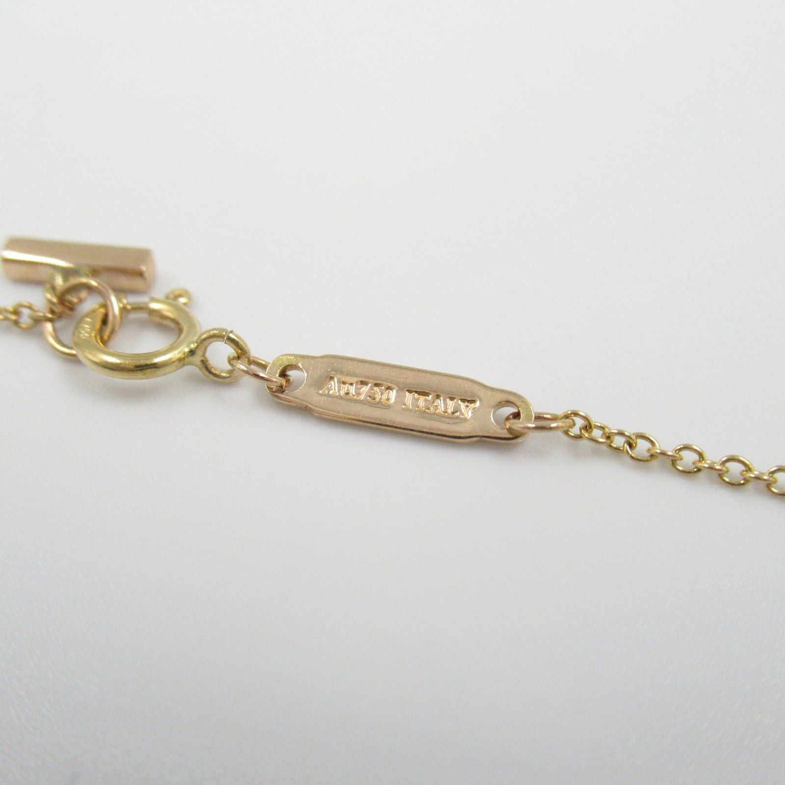 Tiffany & Co. Tiffany Co T Smile Mini Necklace Diamond K18 (Yellow Gold) Clear Size ONE SIZE - 5 Thumbnail