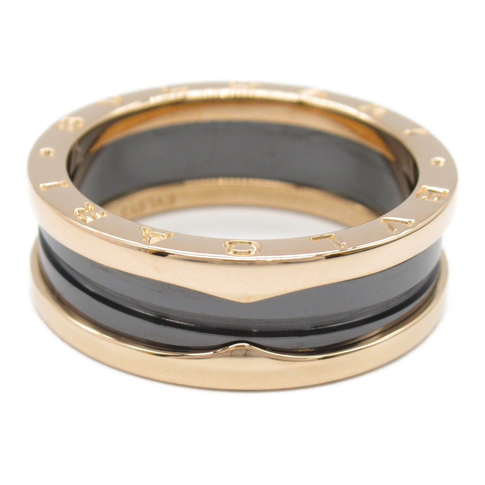 Bvlgari Bvlgari B Zero One Ring Onyx K18Pg (Pink Gold) Black Gold Size ONE SIZE - 2 Thumbnail