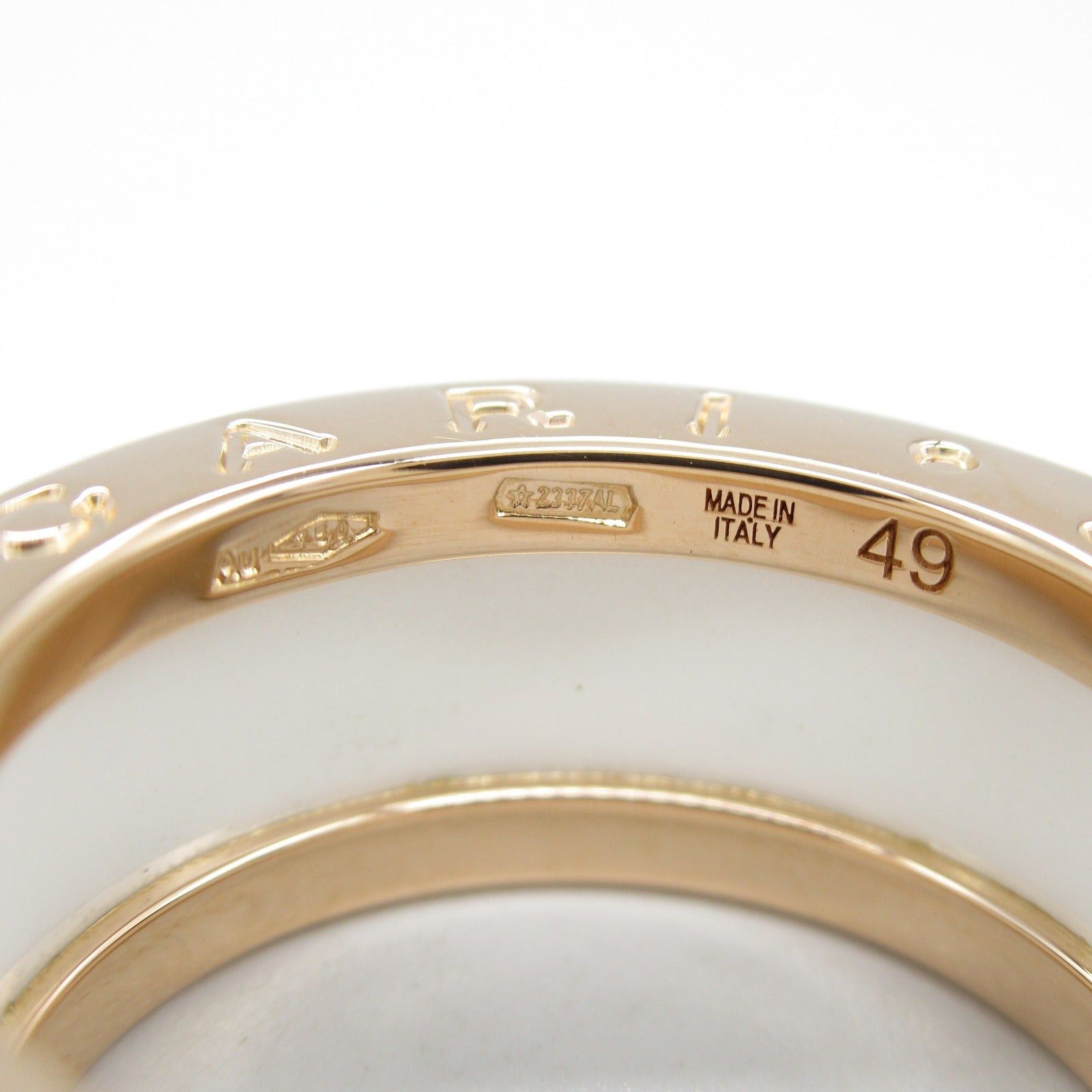 Bvlgari Bvlgari B Zero One Ring Ceramic K18Pg (Pink Gold) White Size ONE SIZE - 4 Thumbnail