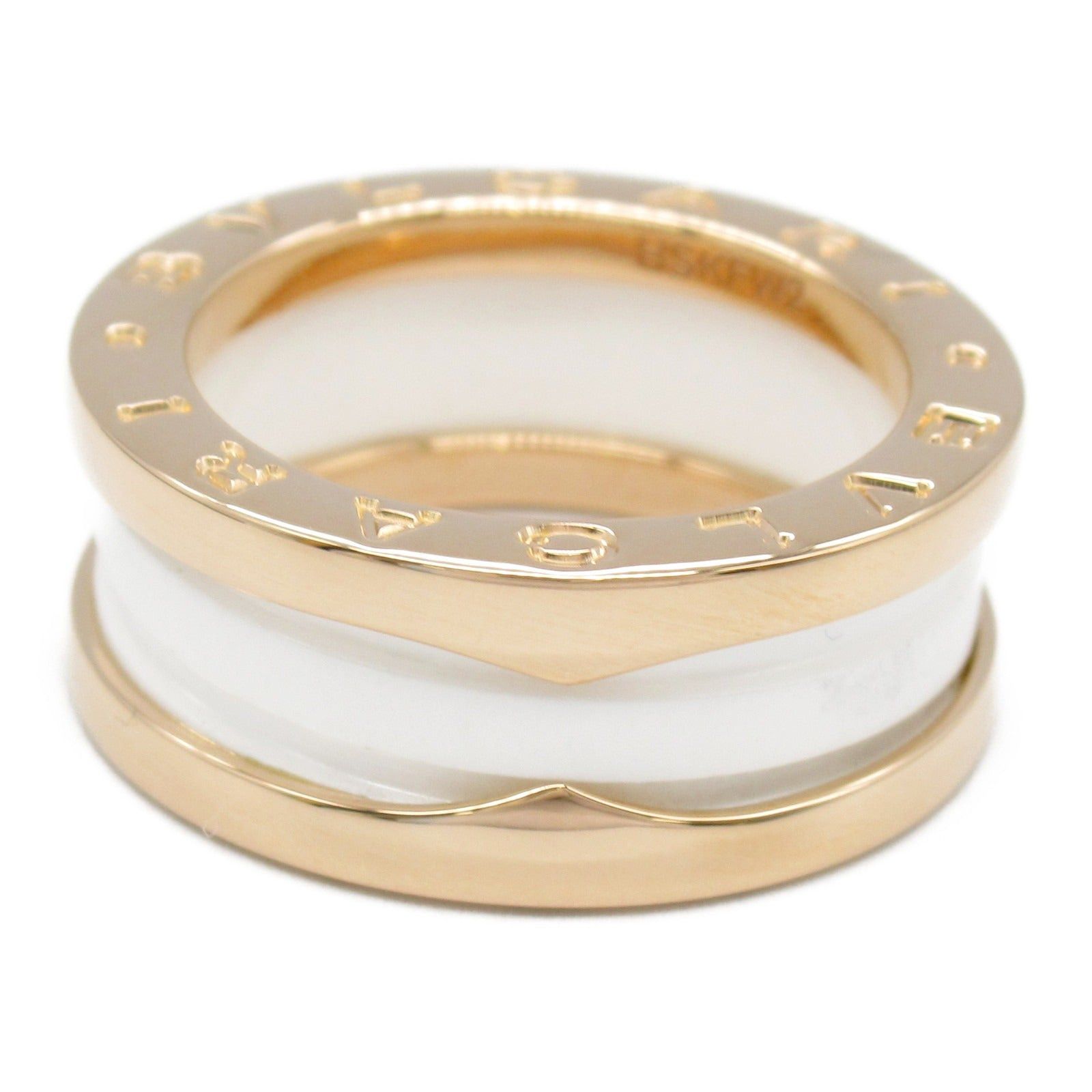 Bvlgari Bvlgari B Zero One Ring Ceramic K18Pg (Pink Gold) White Size ONE SIZE - 3 Thumbnail