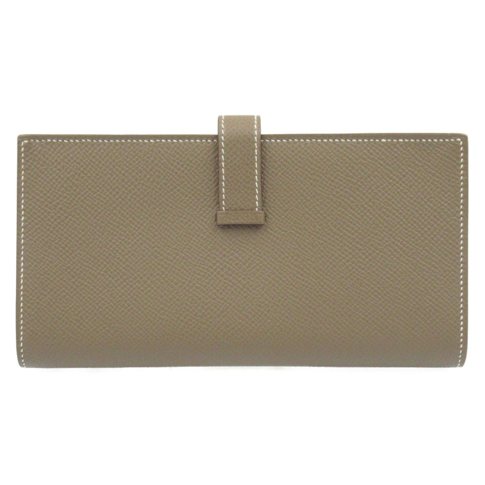 Hermes Hermes Bear Souffle Bi-Fold Long Wallet Leather Veau Epsom Brown Etoupe Gold Hardware Z Stamp Size ONE SIZE - 2 Thumbnail