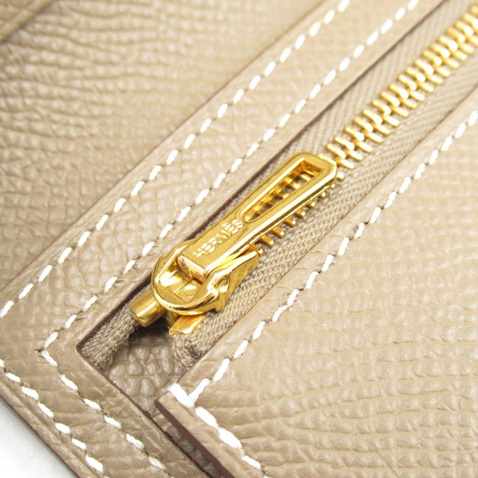 Hermes Hermes Bear Souffle Bi-Fold Long Wallet Leather Veau Epsom Brown Etoupe Gold Hardware Z Stamp Size ONE SIZE - 9 Thumbnail