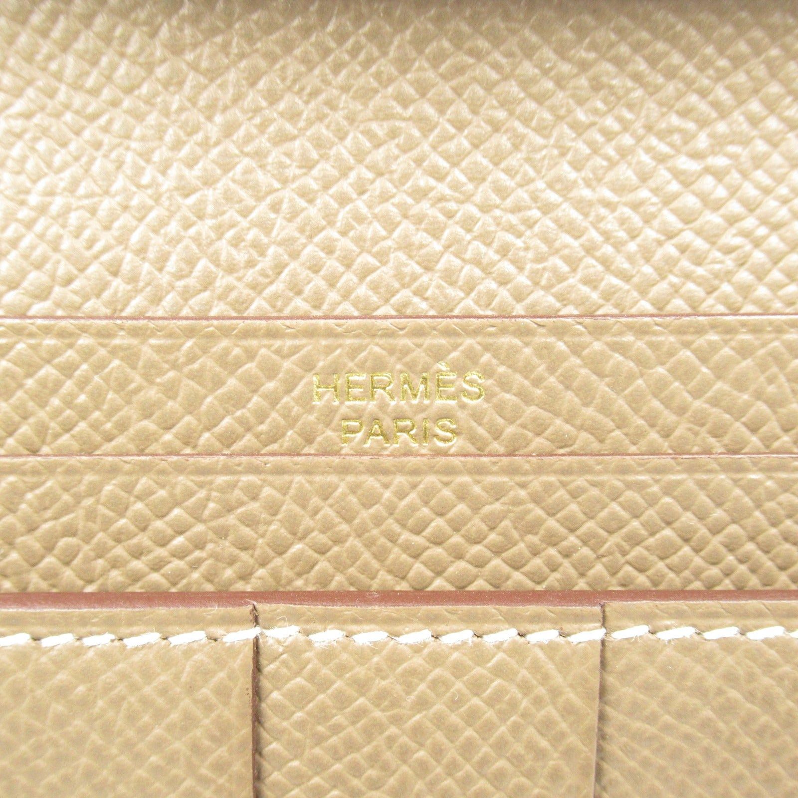 Hermes Hermes Bear Souffle Bi-Fold Long Wallet Leather Veau Epsom Brown Etoupe Gold Hardware Z Stamp Size ONE SIZE - 6 Thumbnail