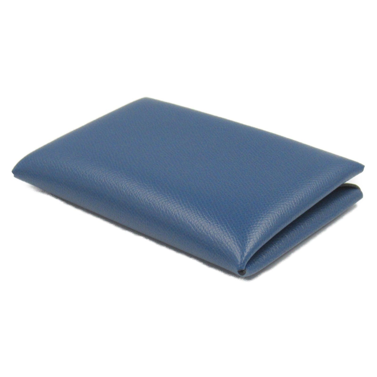 Hermes Hermes Calvi Case Card Leather Vomadam Blue Deep Silver Hardware Double Engraved Size ONE SIZE - 4 Thumbnail