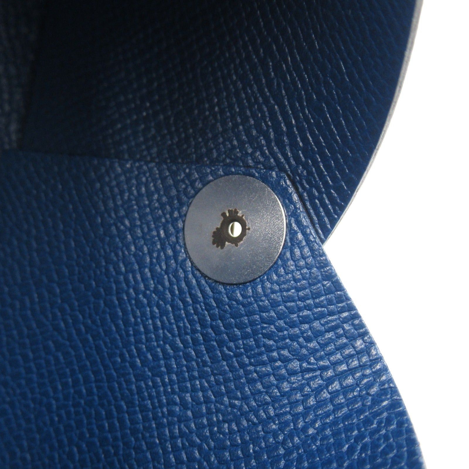 Hermes Hermes Calvi Case Card Leather Vomadam Blue Deep Silver Hardware Double Engraved Size ONE SIZE - 8 Thumbnail