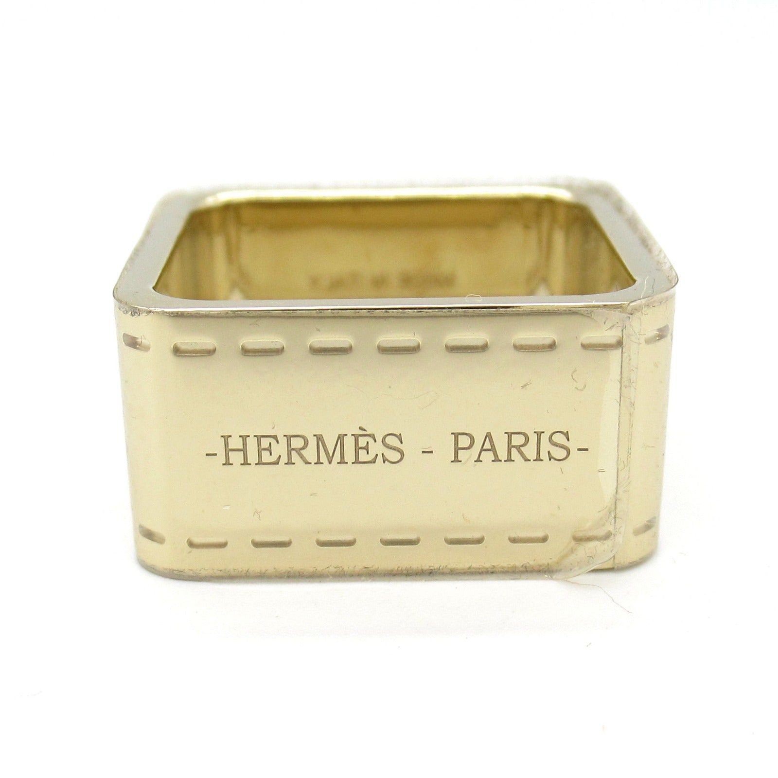 Hermes Hermes Scarf Ring 90 Bolduc Brass Permabrass Gold Size ONE SIZE - 3 Thumbnail