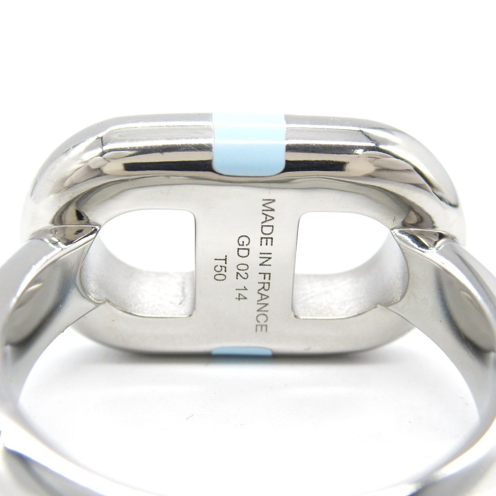 Hermes Hermes Mailon Ring Stainless Steel Blue Bleu Lain Size ONE SIZE - 4 Thumbnail