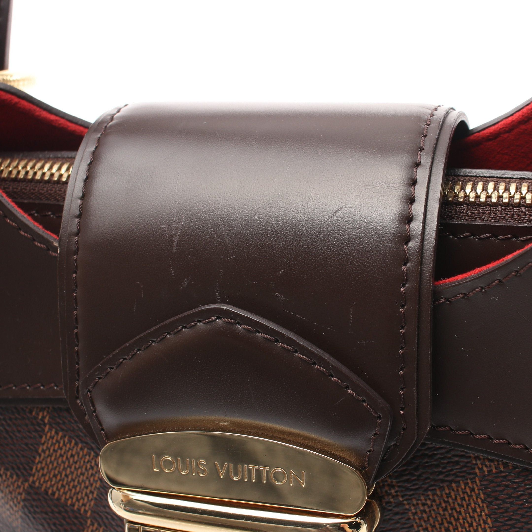 Louis Vuitton Louis Vuitton Sistina Pm Damier Ebene Handbag Leather Brown Size ONE SIZE - 7 Thumbnail