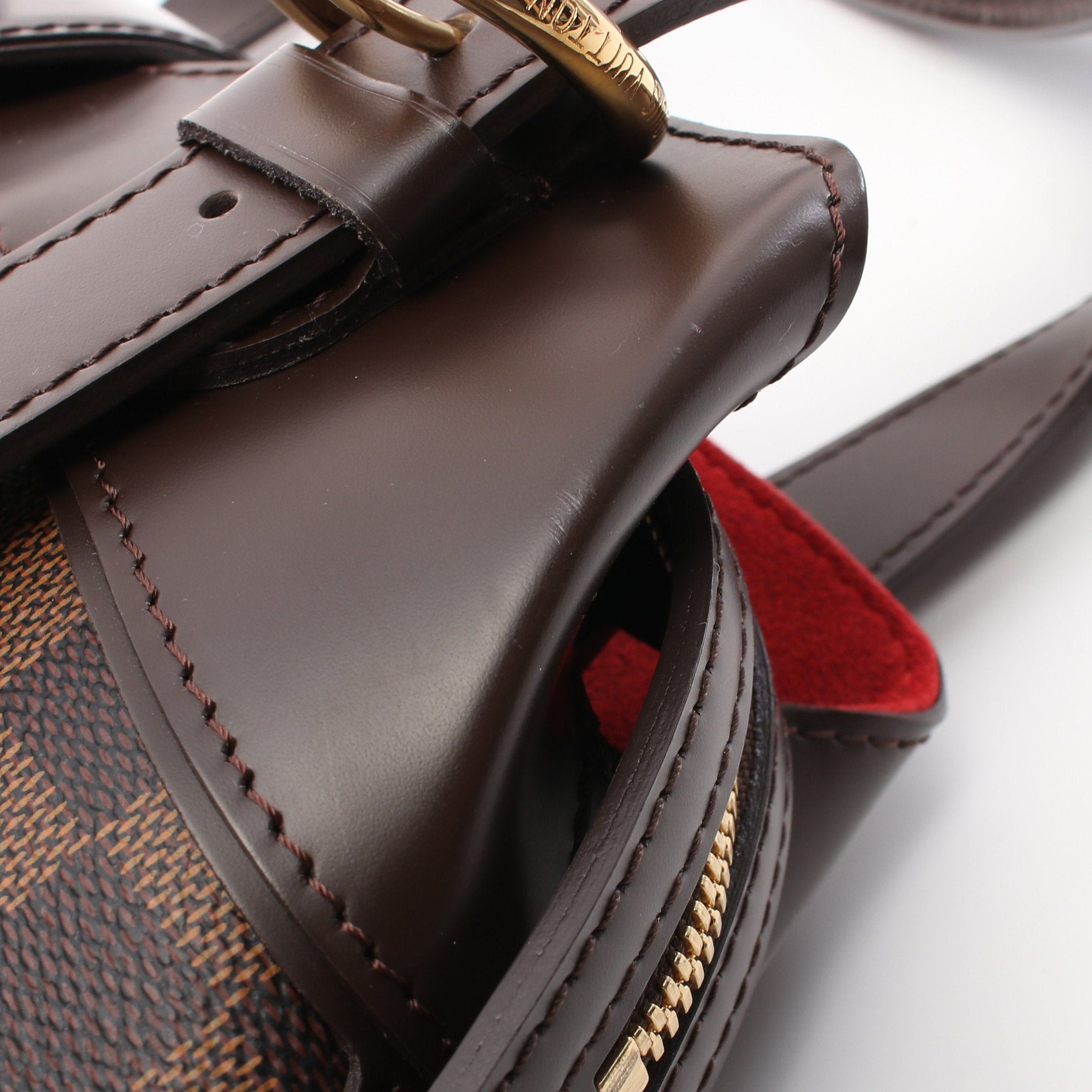 Louis Vuitton Louis Vuitton Sistina Pm Damier Ebene Handbag Leather Brown Size ONE SIZE - 13 Thumbnail