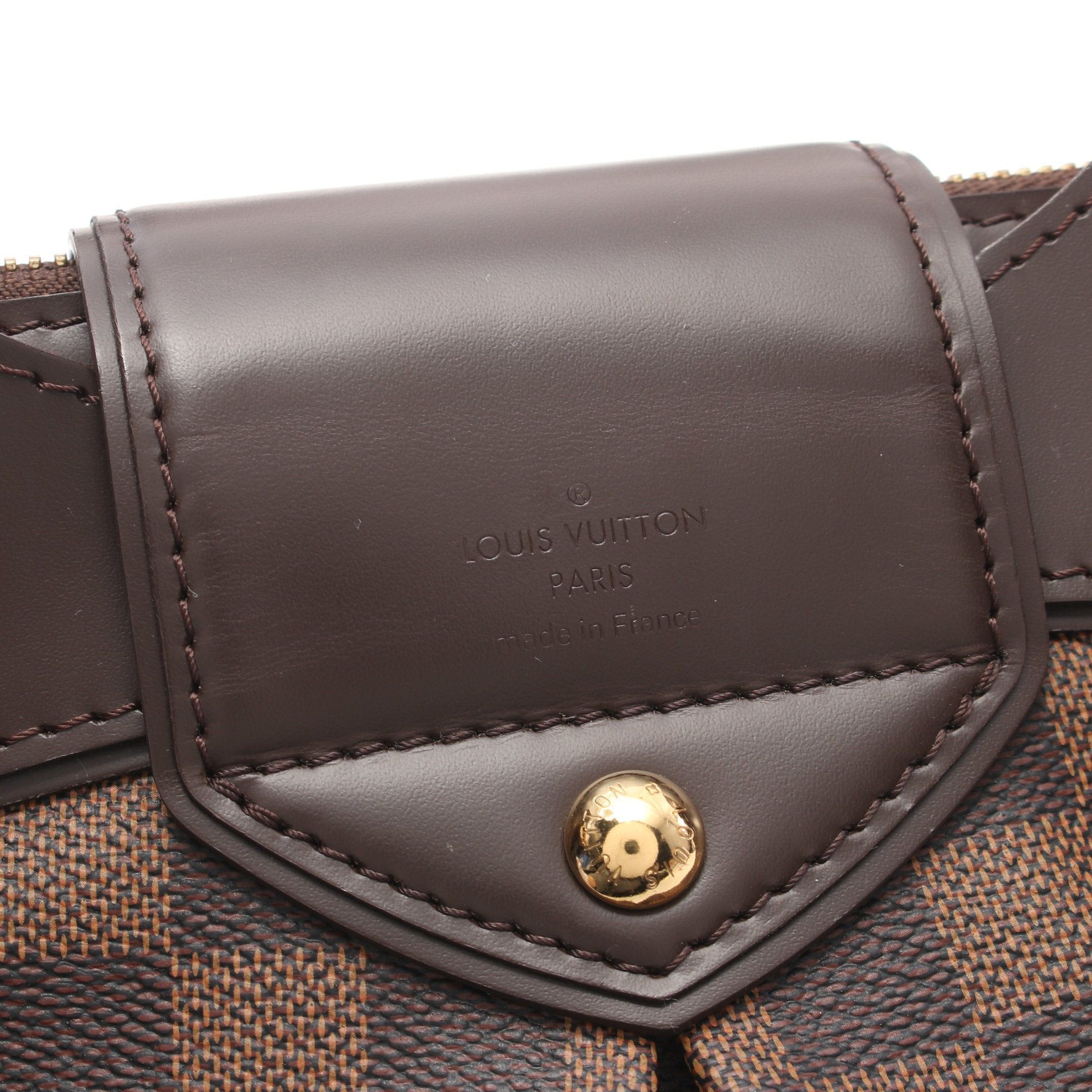 Louis Vuitton Louis Vuitton Sistina Pm Damier Ebene Handbag Leather Brown Size ONE SIZE - 4 Thumbnail