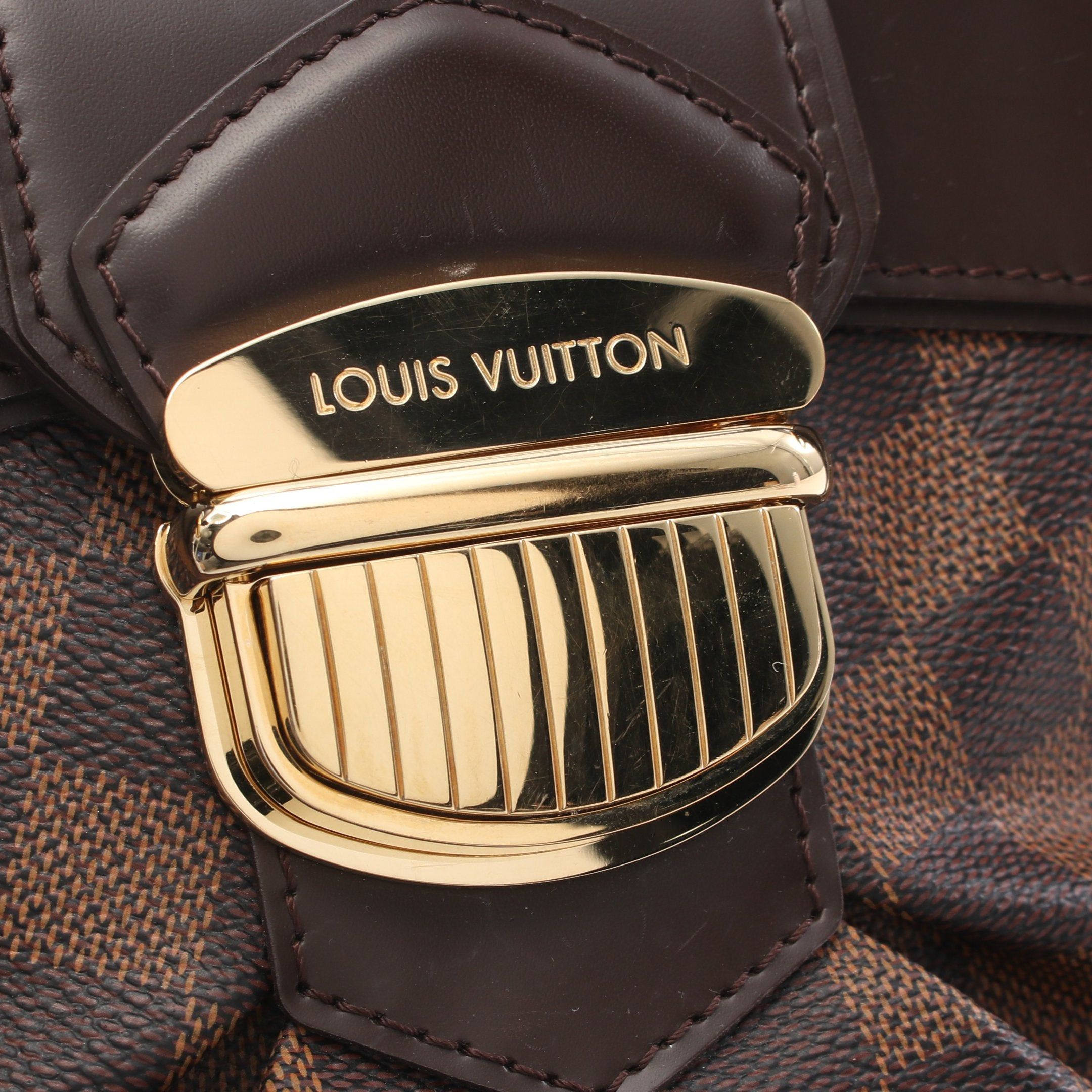 Louis Vuitton Louis Vuitton Sistina Pm Damier Ebene Handbag Leather Brown Size ONE SIZE - 14 Thumbnail