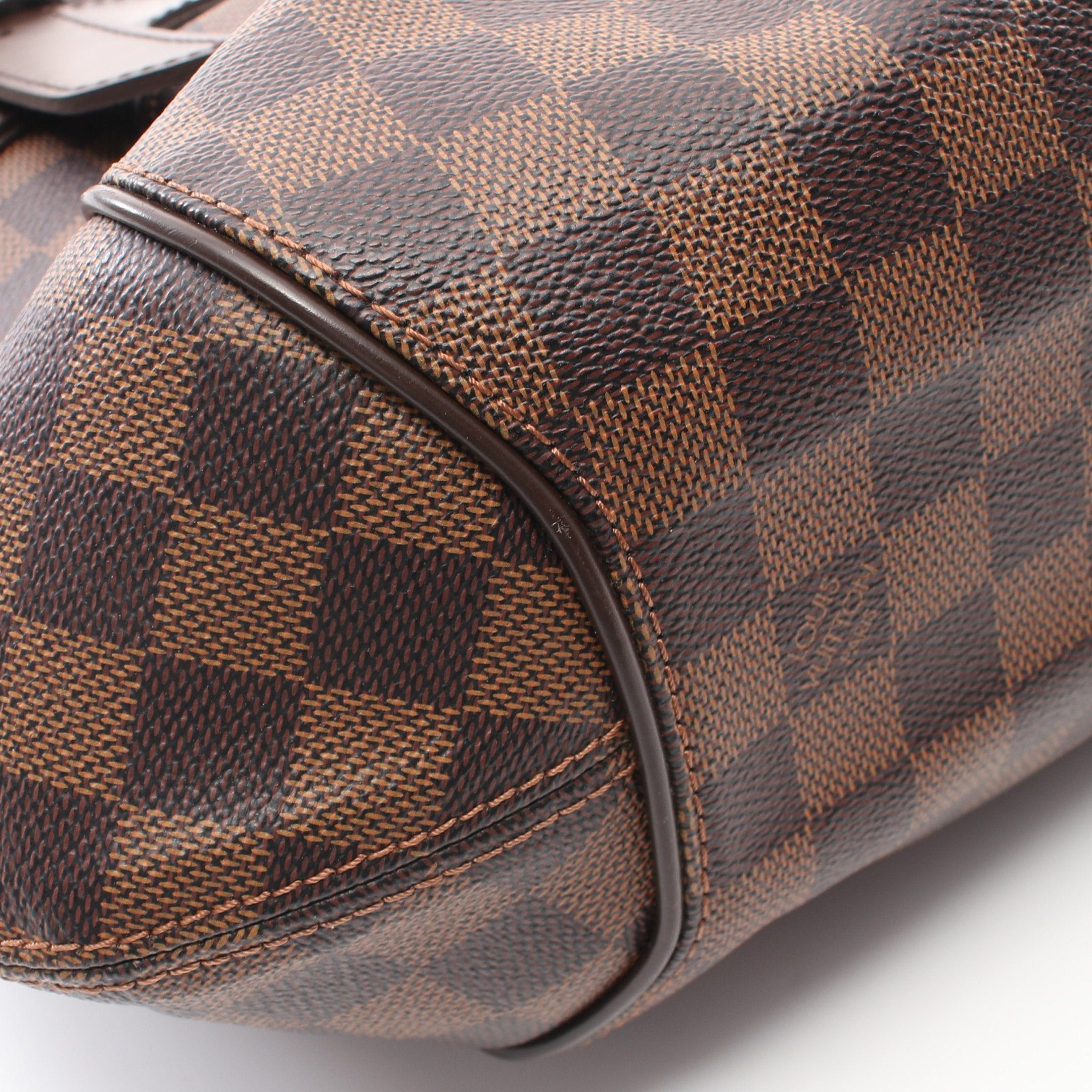 Louis Vuitton Louis Vuitton Sistina Pm Damier Ebene Handbag Leather Brown Size ONE SIZE - 10 Thumbnail