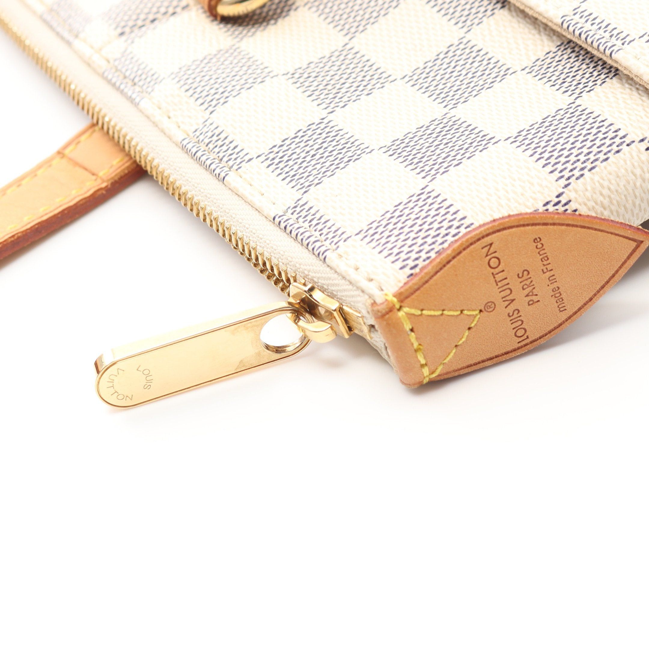 Louis Vuitton Louis Vuitton Totally Pm Damier Azur Shoulder Bag Tote Leather White Size ONE SIZE - 10 Thumbnail