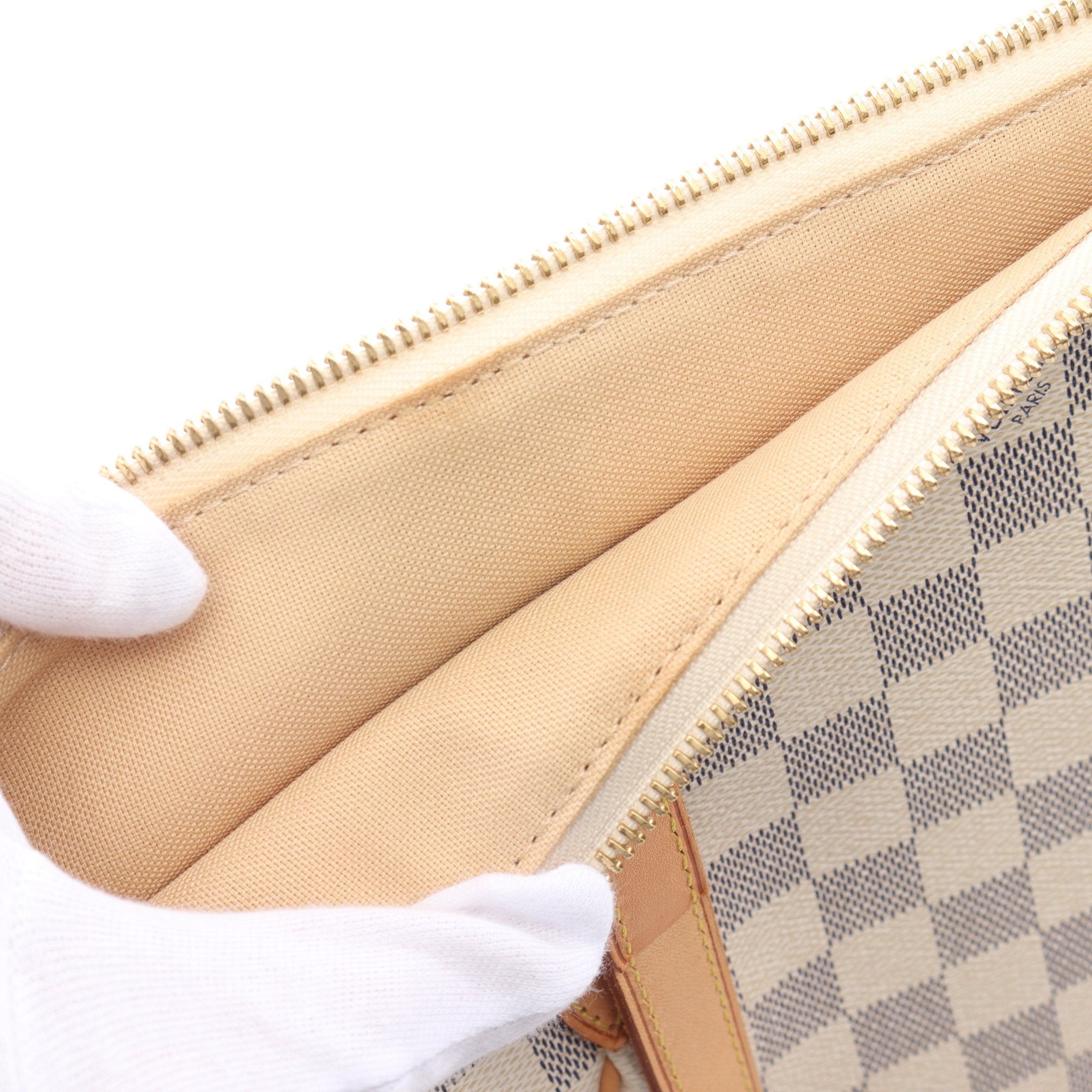 Louis Vuitton Louis Vuitton Totally Pm Damier Azur Shoulder Bag Tote Leather White Size ONE SIZE - 6 Thumbnail