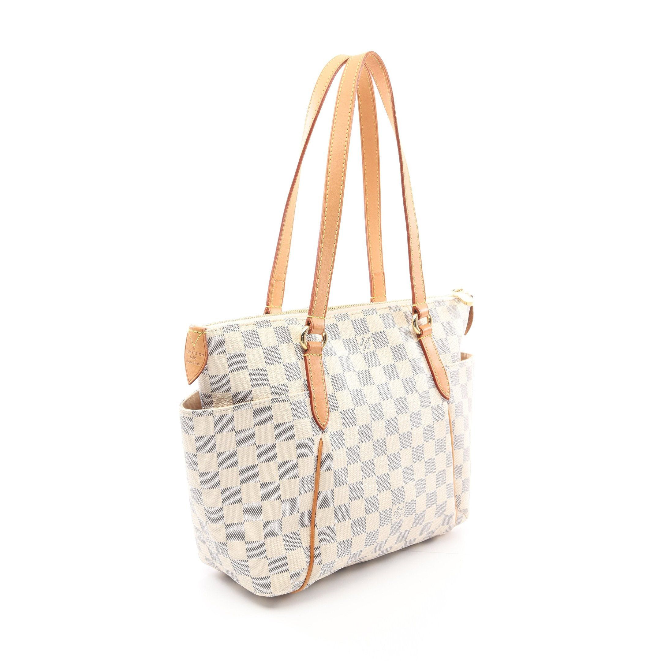 Louis Vuitton Louis Vuitton Totally Pm Damier Azur Shoulder Bag Tote Leather White Size ONE SIZE - 2 Thumbnail