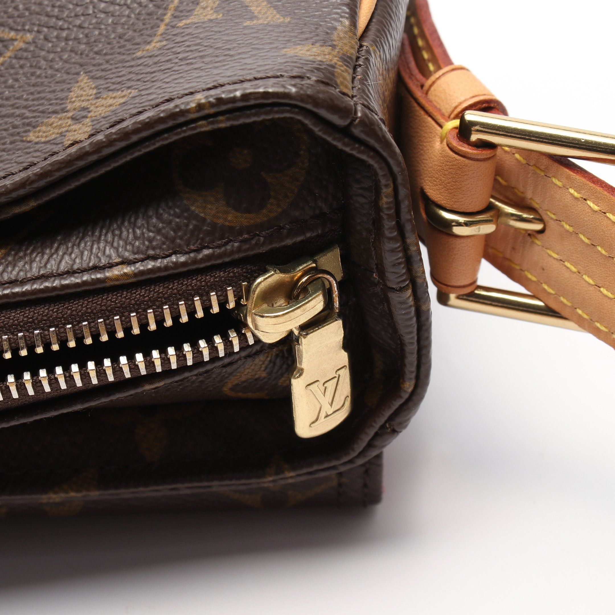 Louis Vuitton Louis Vuitton Vivacite Mm Monogram Shoulder Bag Leather Brown Size ONE SIZE - 7 Thumbnail