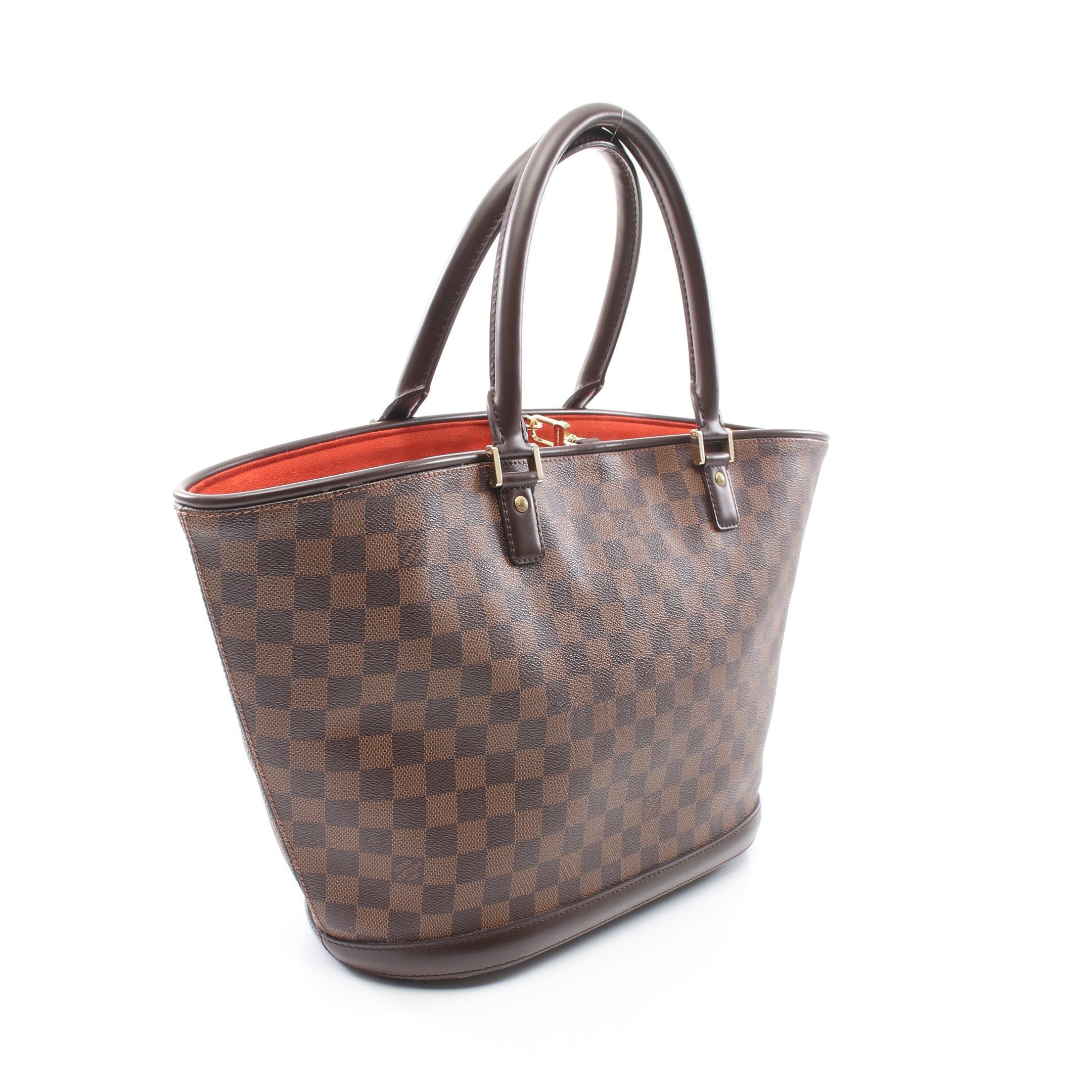 Louis Vuitton Louis Vuitton Manosque Gm Damier Ebene Handbag Leather Brown Size ONE SIZE - 2 Thumbnail