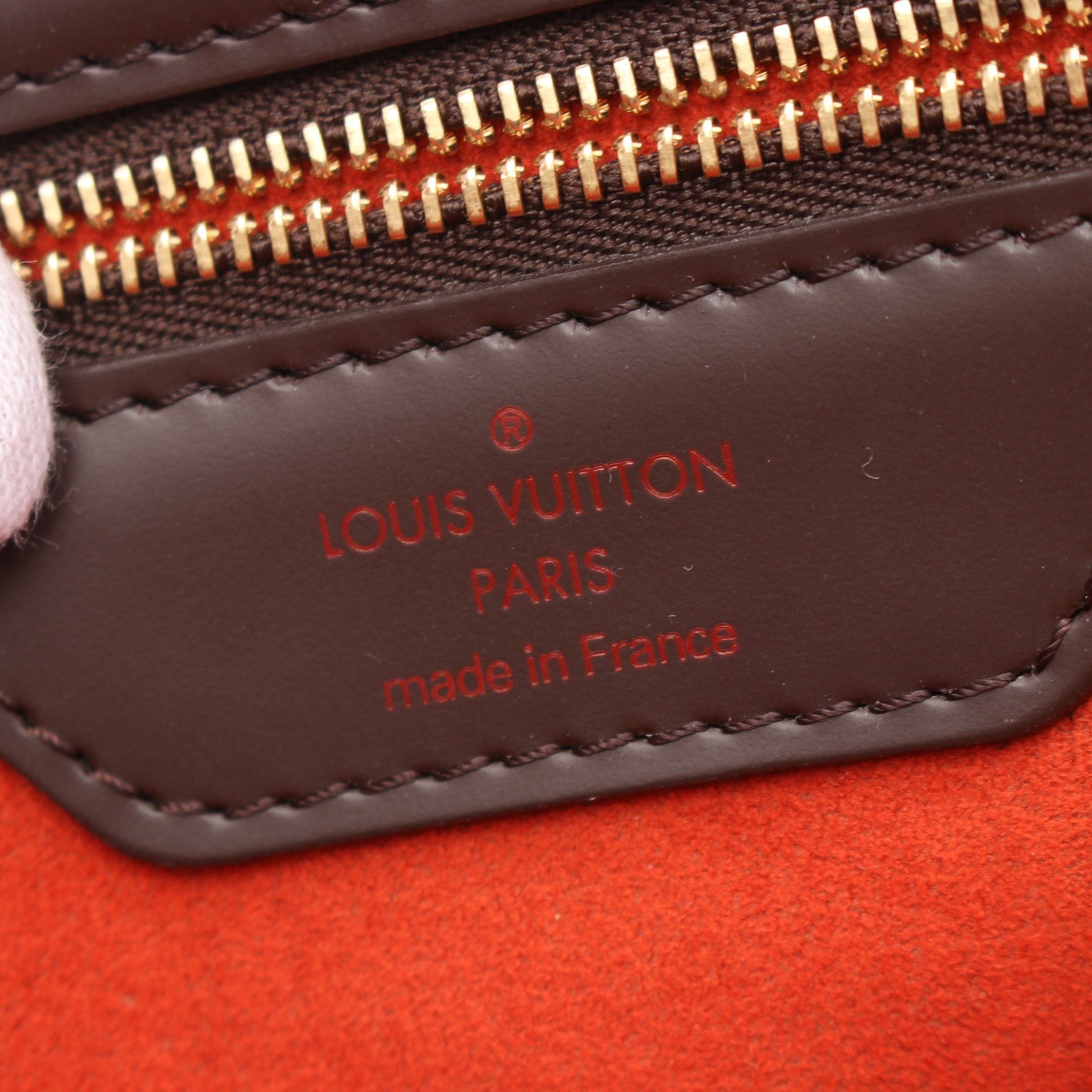 Louis Vuitton Louis Vuitton Manosque Gm Damier Ebene Handbag Leather Brown Size ONE SIZE - 4 Thumbnail