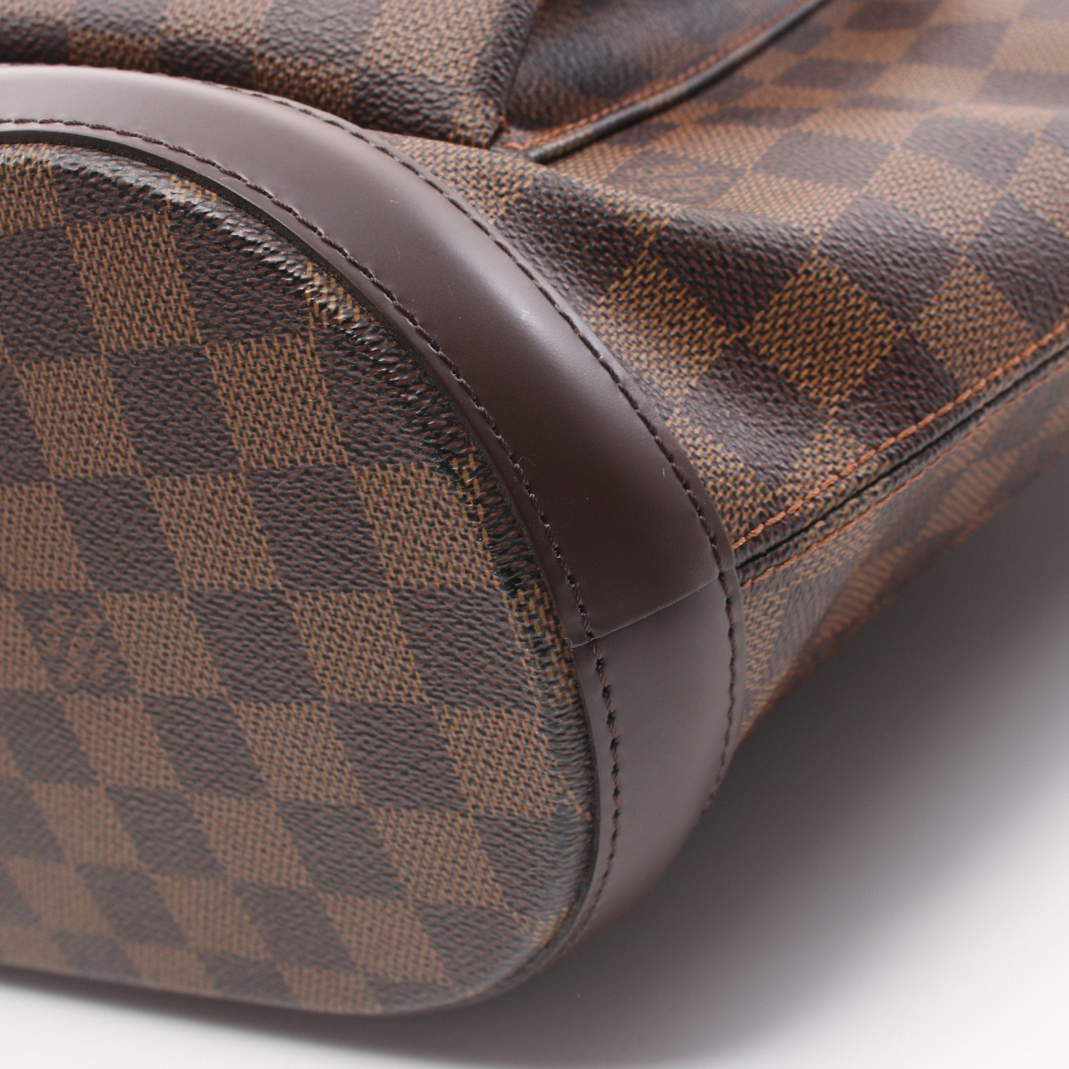 Louis Vuitton Louis Vuitton Manosque Gm Damier Ebene Handbag Leather Brown Size ONE SIZE - 10 Thumbnail