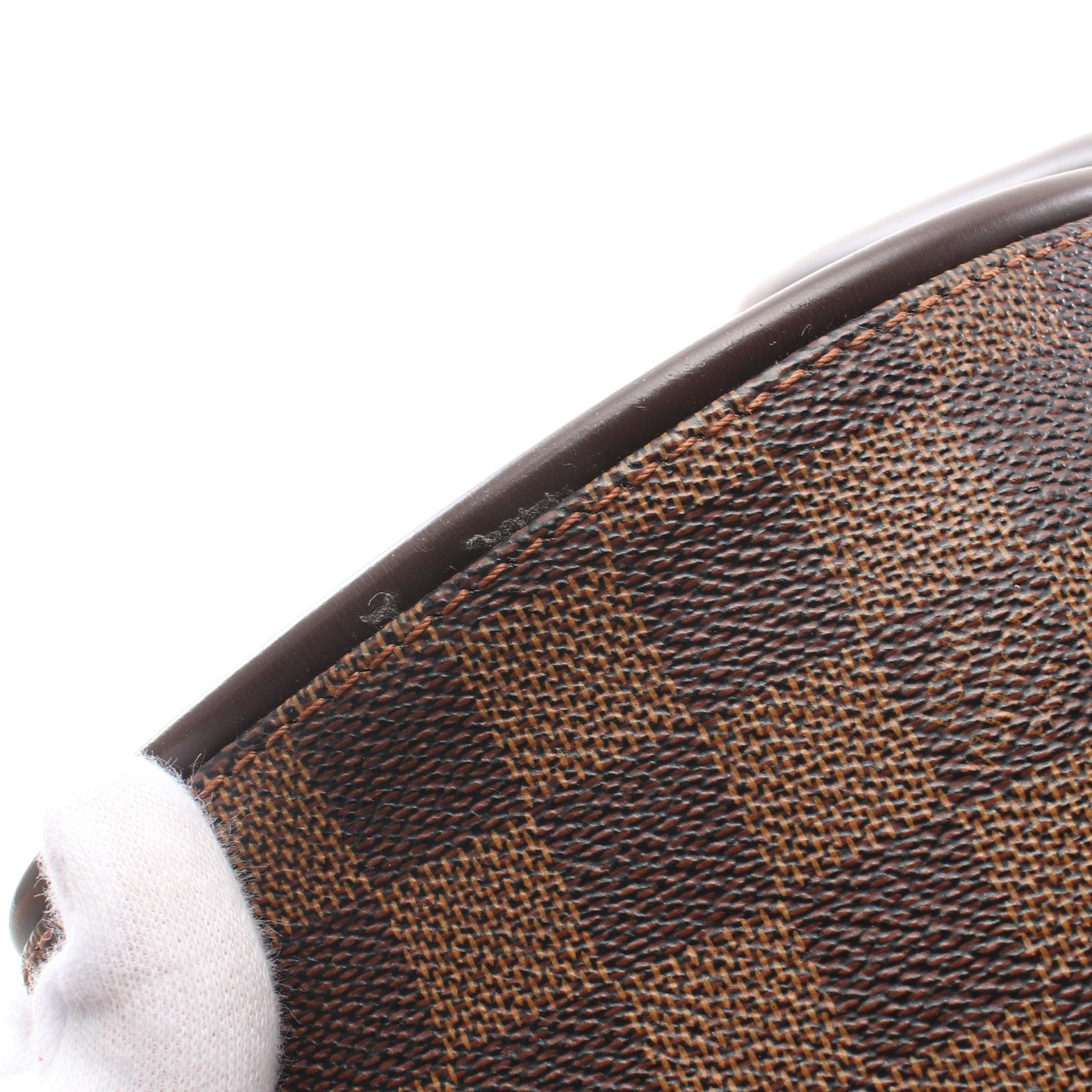 Louis Vuitton Louis Vuitton Manosque Gm Damier Ebene Handbag Leather Brown Size ONE SIZE - 6 Thumbnail
