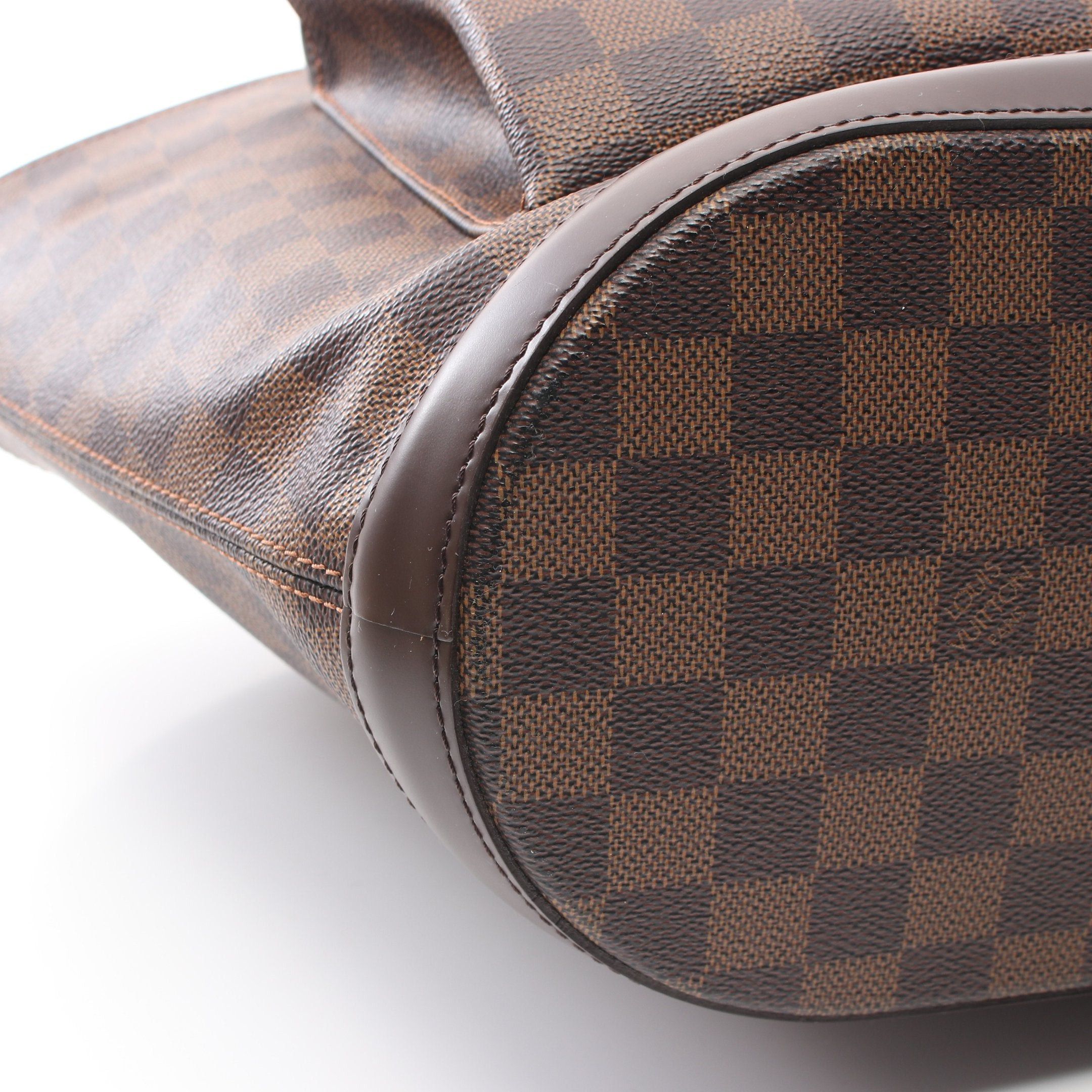 Louis Vuitton Louis Vuitton Manosque Gm Damier Ebene Handbag Leather Brown Size ONE SIZE - 9 Thumbnail