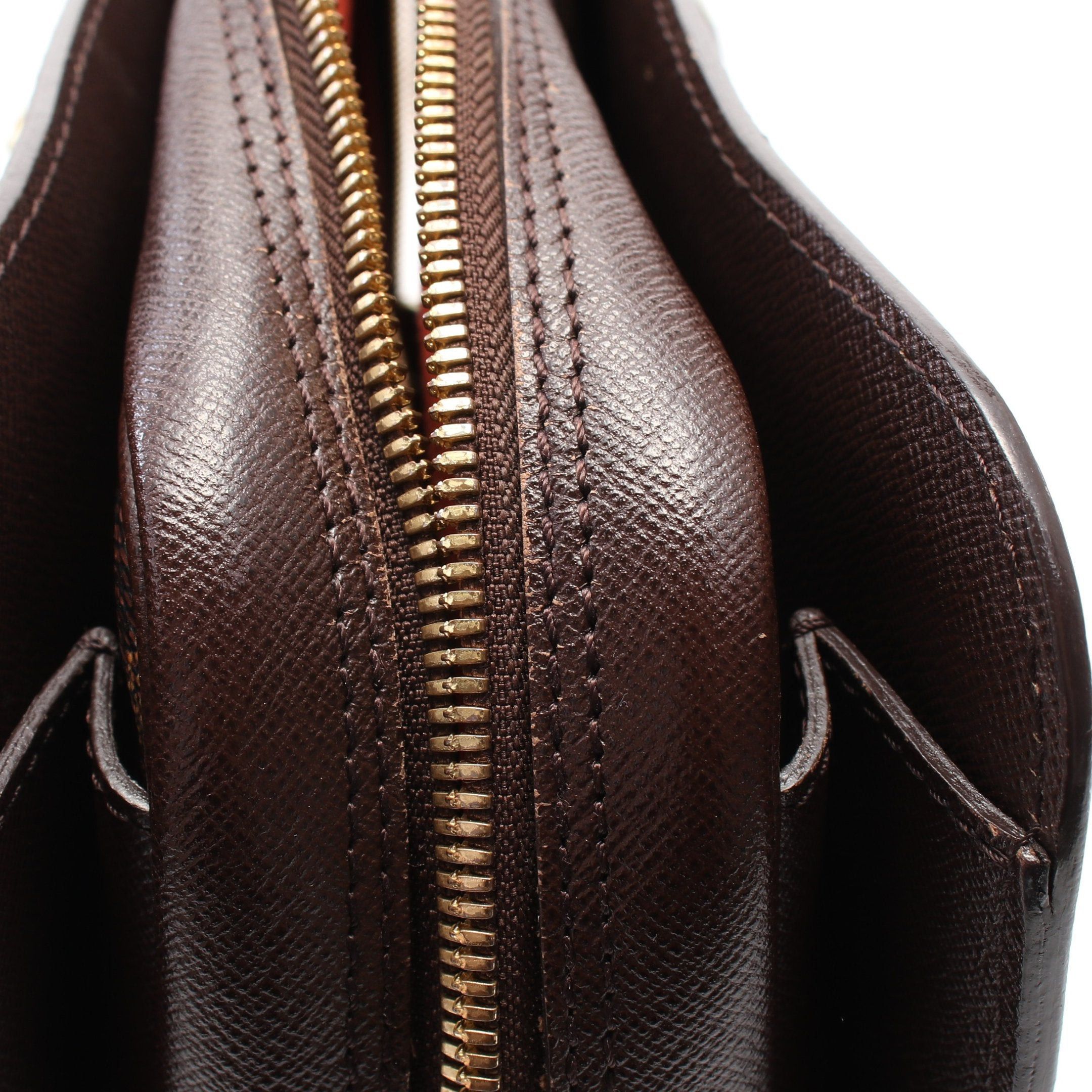 Louis Vuitton Louis Vuitton Triana Damier Ebene Handbag Leather Brown Size ONE SIZE - 6 Thumbnail