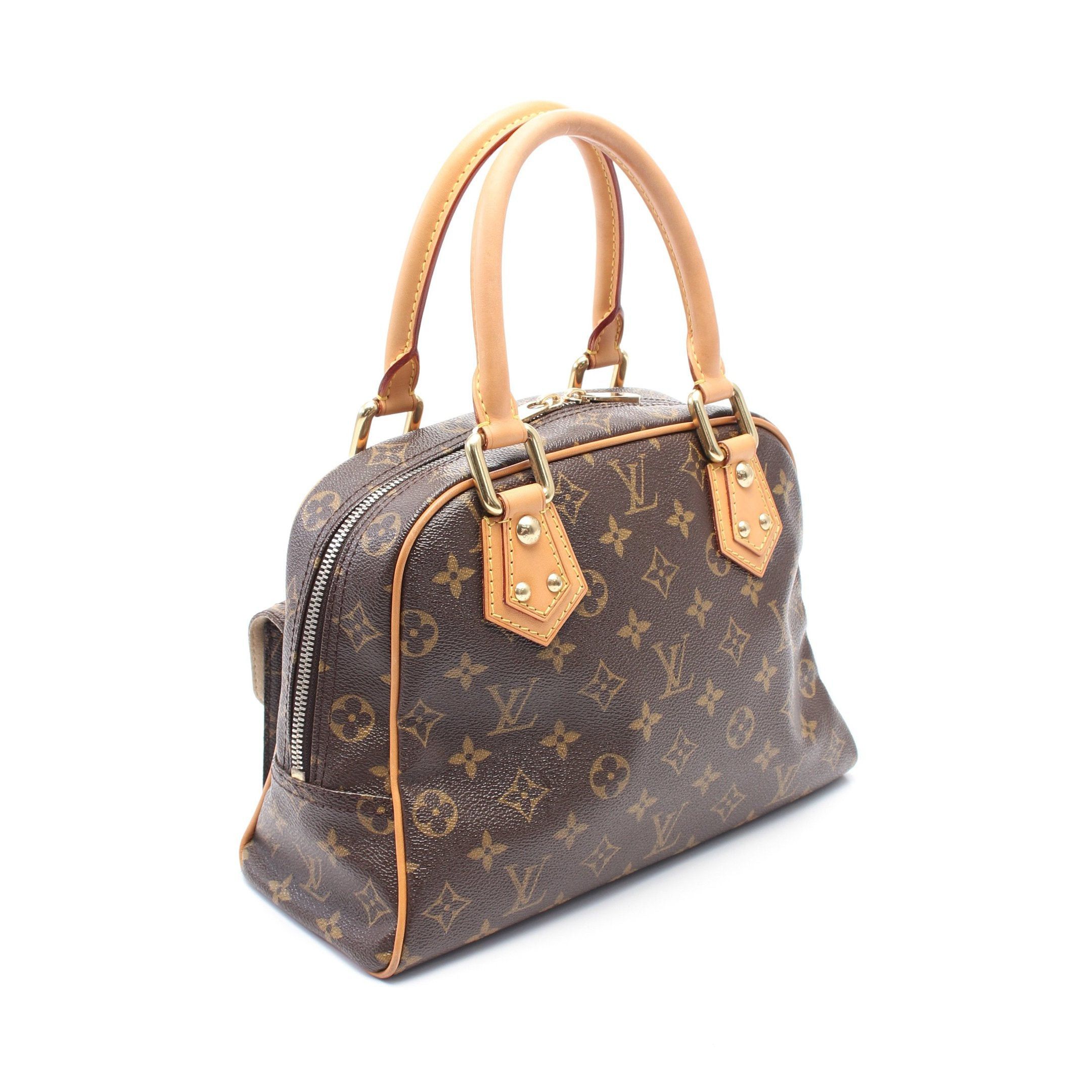 Louis Vuitton Louis Vuitton Manhattan Pm Monogram Handbag Leather Brown Size ONE SIZE - 2 Thumbnail