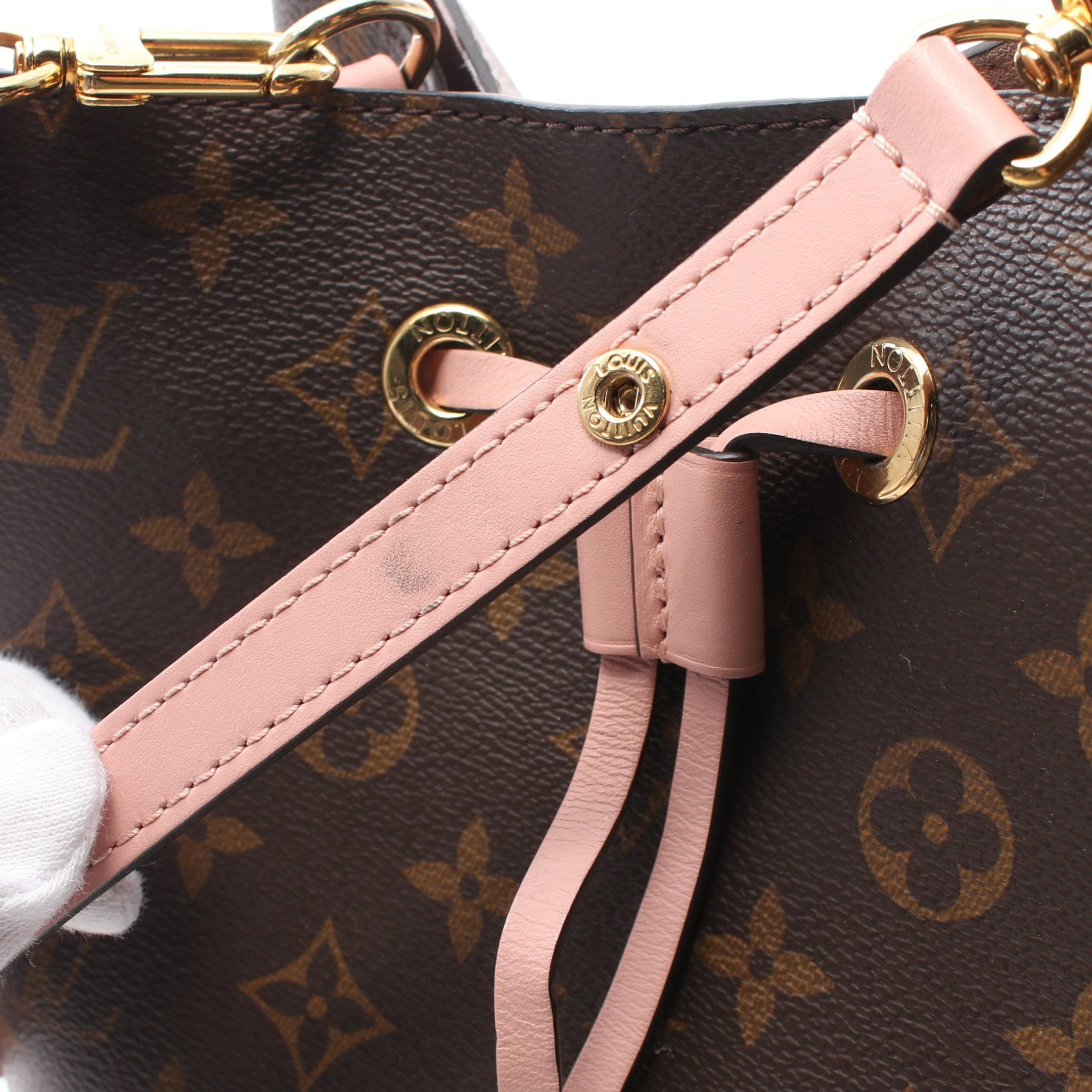 Louis Vuitton Louis Vuitton Neo Noe Monogram Rose Poodle Shoulder Bag Leather Brown Light Pink Size ONE SIZE - 8 Thumbnail