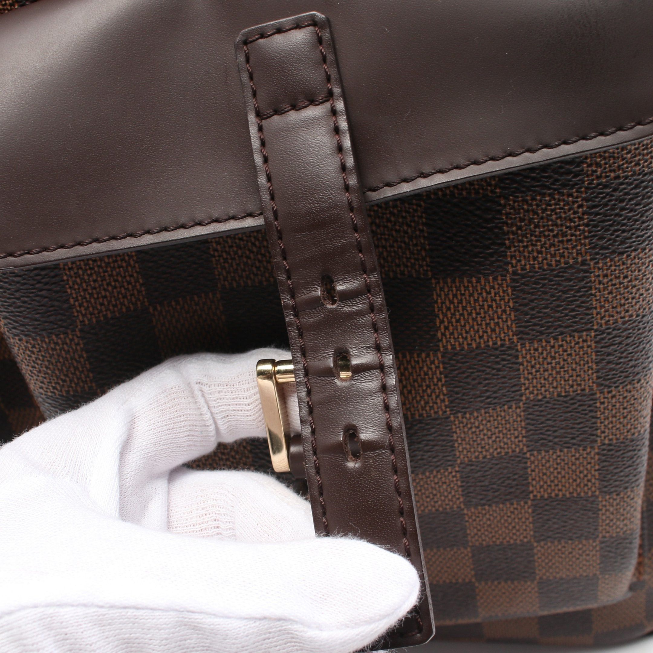 Louis Vuitton Louis Vuitton Uzes Damier Ebene Handbag Tote Bag Leather Brown Size ONE SIZE - 13 Thumbnail