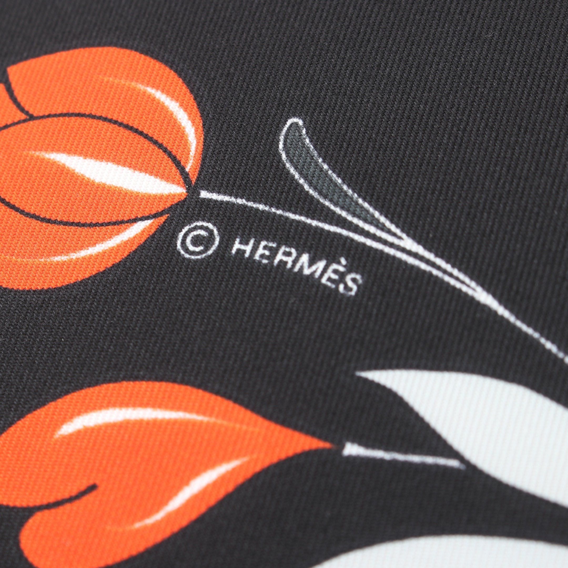 Hermes Hermes Maxi Twilly Les Leopards Scarf Silk Black Blue Multicolor Size ONE SIZE - 2 Thumbnail