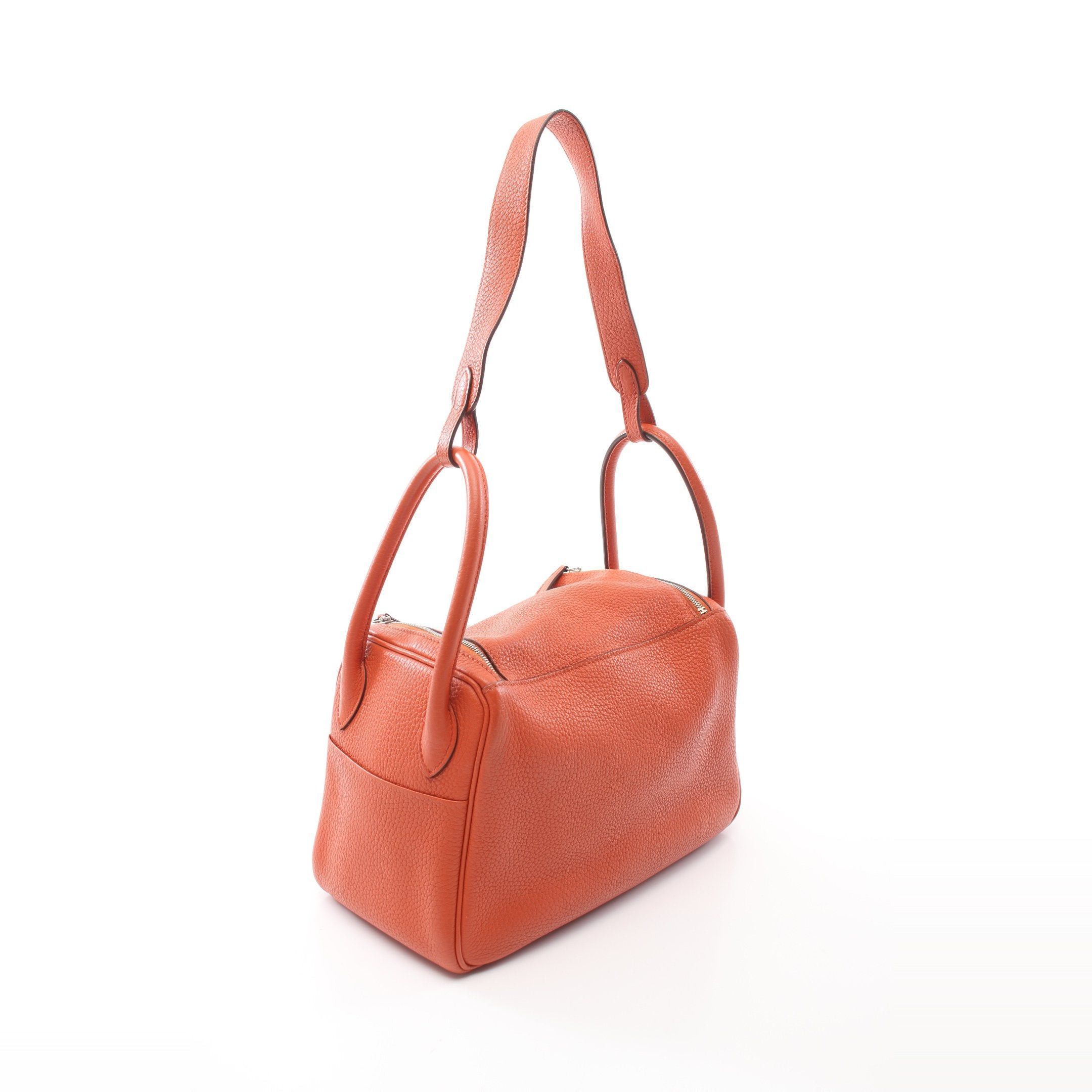 Hermes Hermes Lindy 26 Terre Battue Shoulder Bag Clemence Leather Orange Brown Silver Hardware X Stamp Size ONE SIZE - 2 Thumbnail