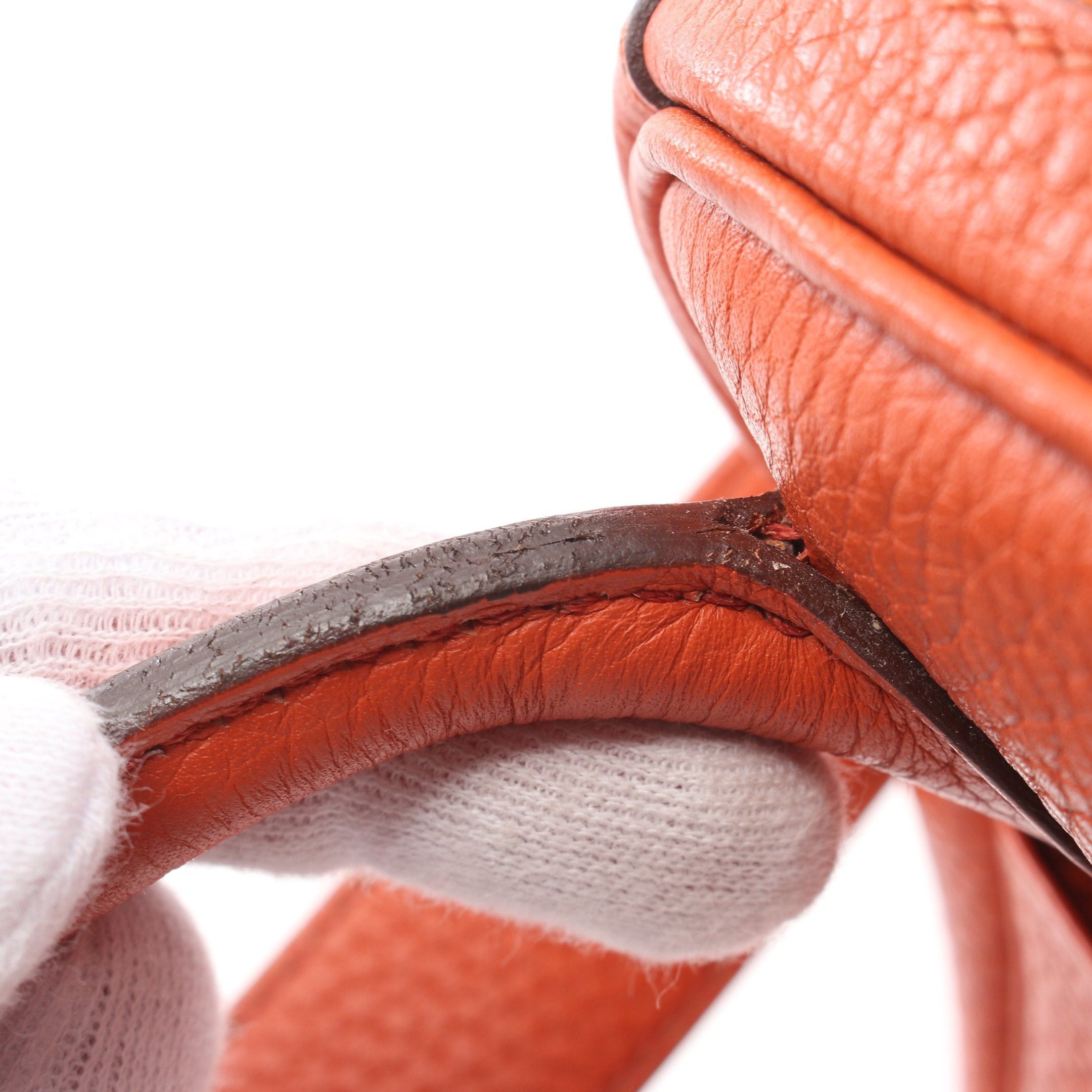 Hermes Hermes Lindy 26 Terre Battue Shoulder Bag Clemence Leather Orange Brown Silver Hardware X Stamp Size ONE SIZE - 7 Thumbnail