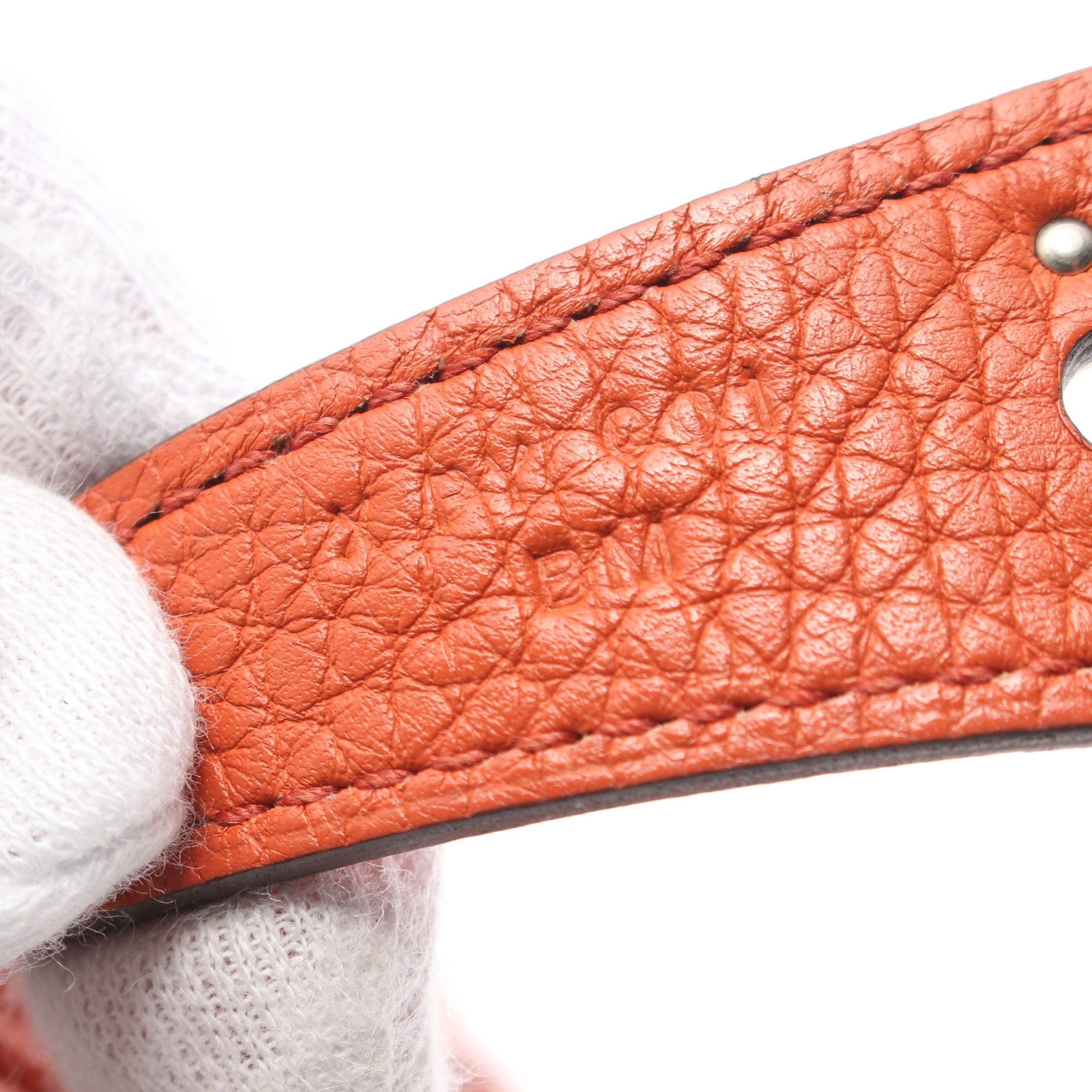 Hermes Hermes Lindy 26 Terre Battue Shoulder Bag Clemence Leather Orange Brown Silver Hardware X Stamp Size ONE SIZE - 5 Thumbnail