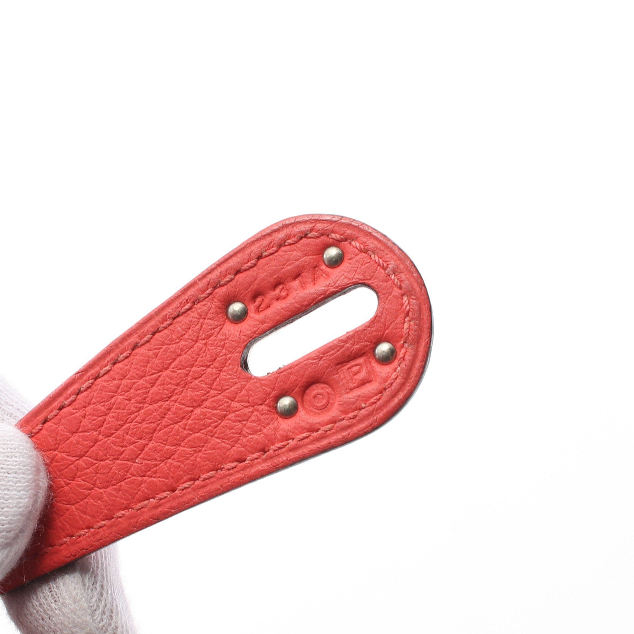 Hermes Hermes Lindy 26 Rouge Garance Shoulder Bag Clemence Leather Red Silver Hardware Stamp Size ONE SIZE - 5 Thumbnail